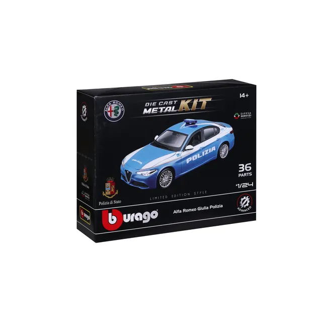 bburago-model-kit-alfa-romeo-giulia-polizei-1-24-bausatz image 1