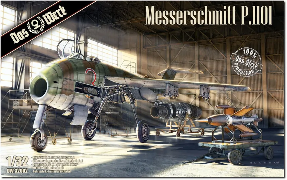 das-werk-dw32002-messerschmitt-p-1101-modellbausatz-1-32 image 1