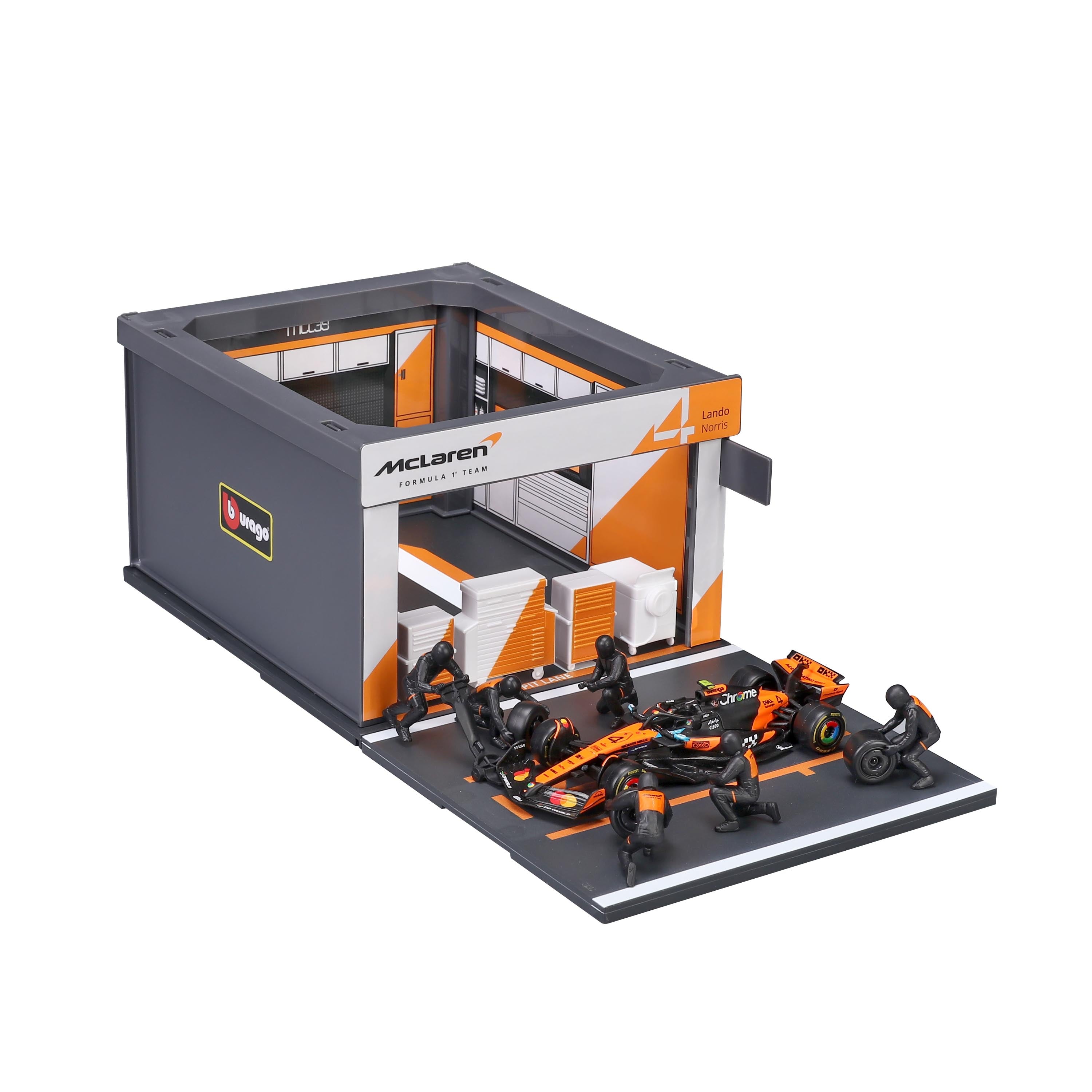 bburago-formula-1-mclaren-mcl39-modellauto-1-43-pit-stop-norris image 4