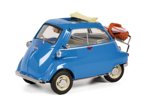 schuco-edition-bmw-isetta-picknick-modellauto-1-43-blau-mit-schirm image 1
