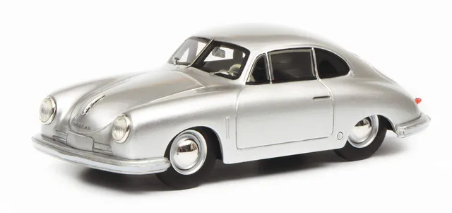 schuco-pro-r18-porsche-356-gm-nd-coup-modellauto-1-18-silber image 1