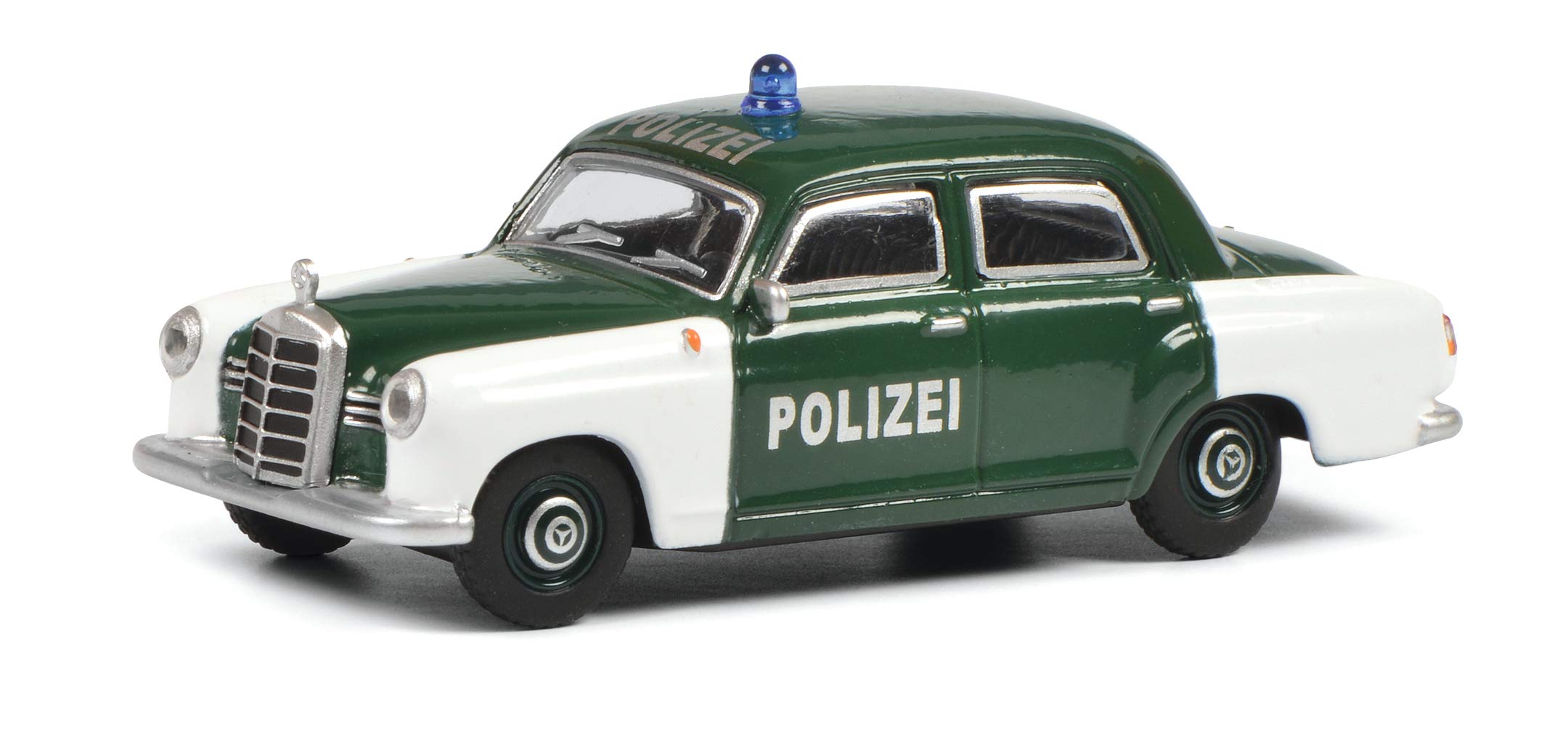 schuco-edition-mercedes-180-d-ponton-polizei-modellauto-1-64 image 1