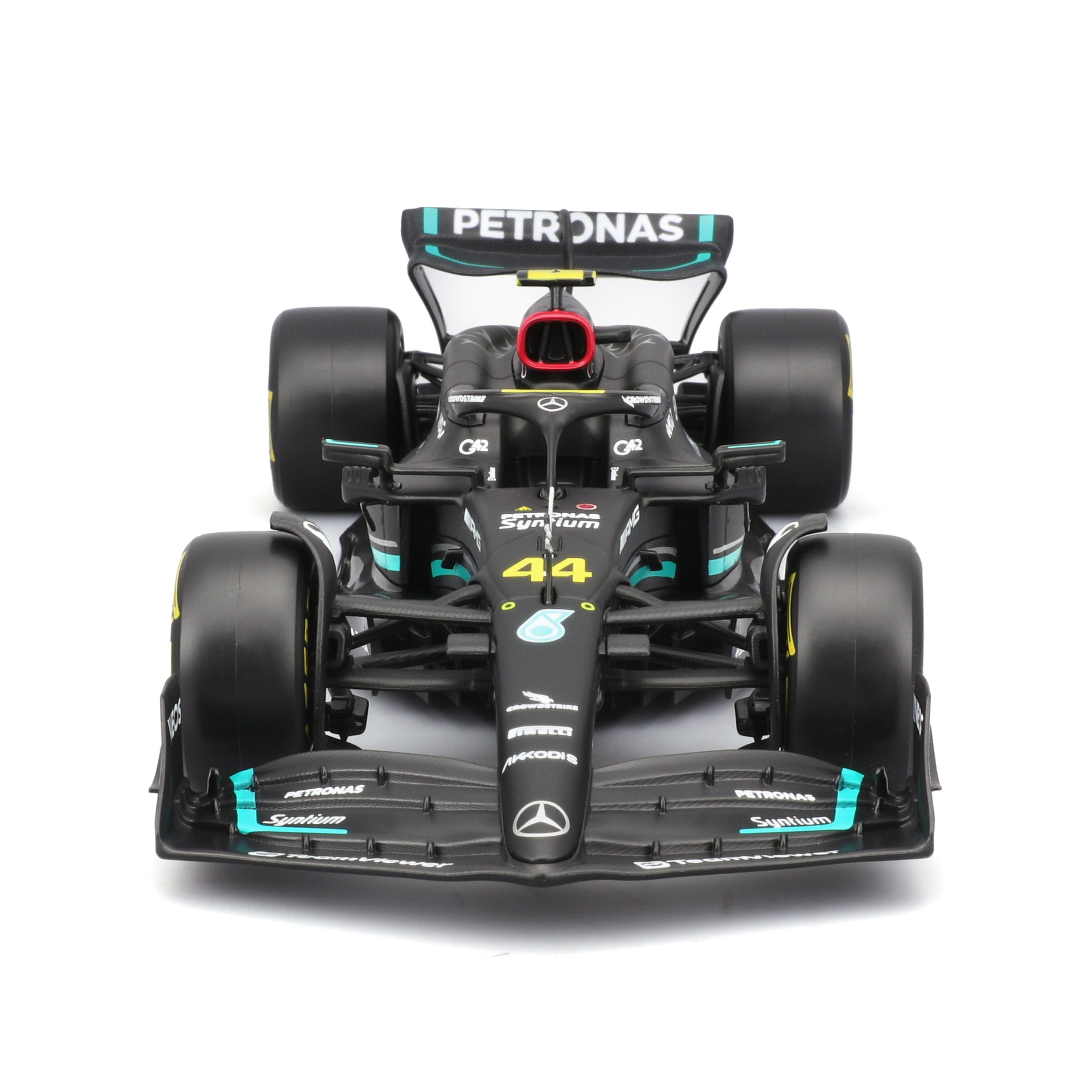 bburago-formula-1-mercedes-w14-44-modellauto-1-24-mit-fahrer image 7
