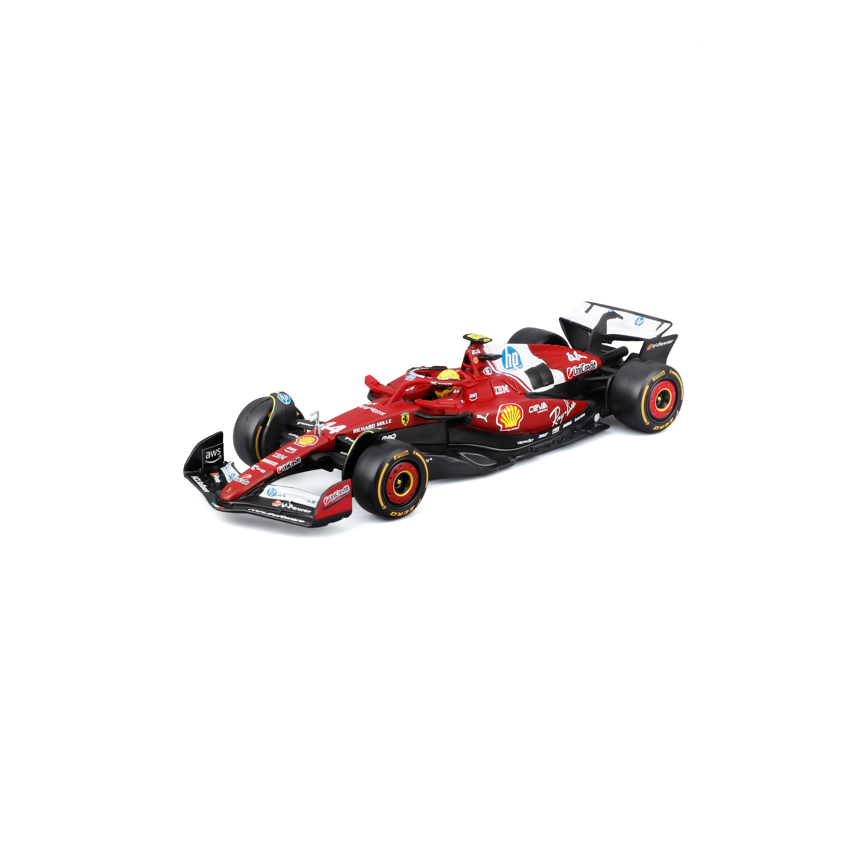 bburago-formula-1-ferrari-sf-25-modellauto-1-43-hamilton-vitrine image 3