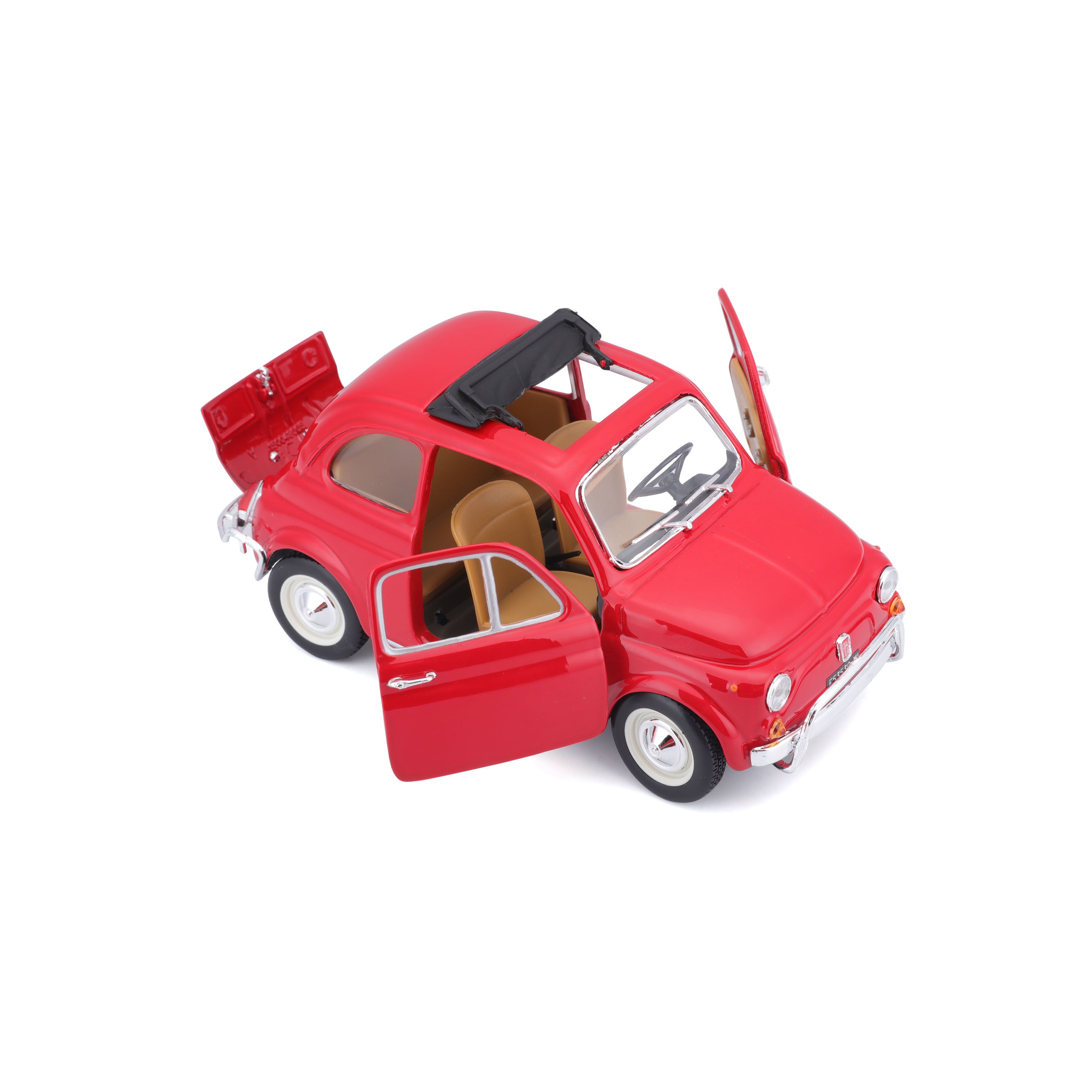 bburago-street-cars-fiat-500l-1968-1-24-modellauto-rot-oldtimer image 3