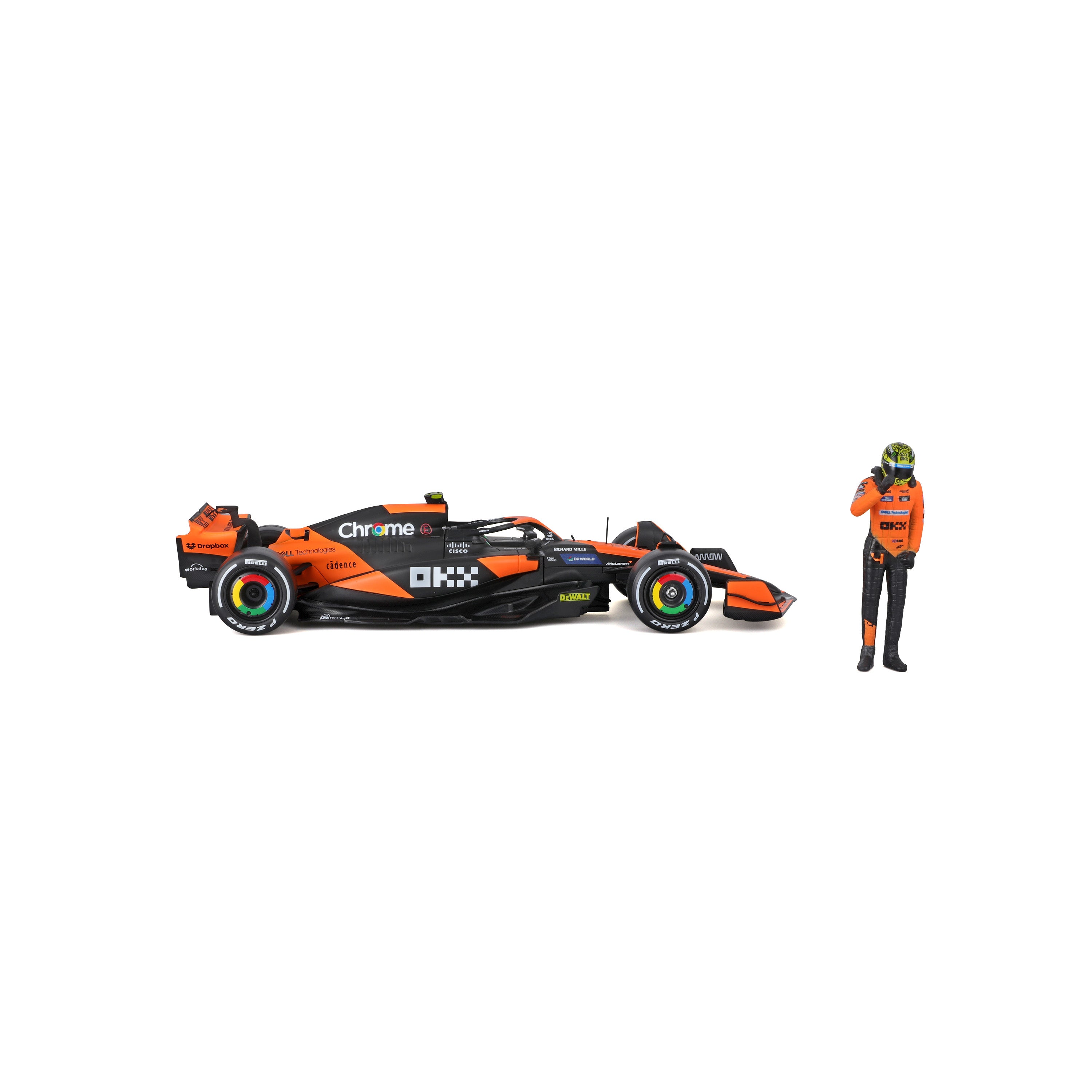 bburago-f1-mclaren-mcl38-norris-4-modellauto-1-24-papaya-mit-fahrer image 6