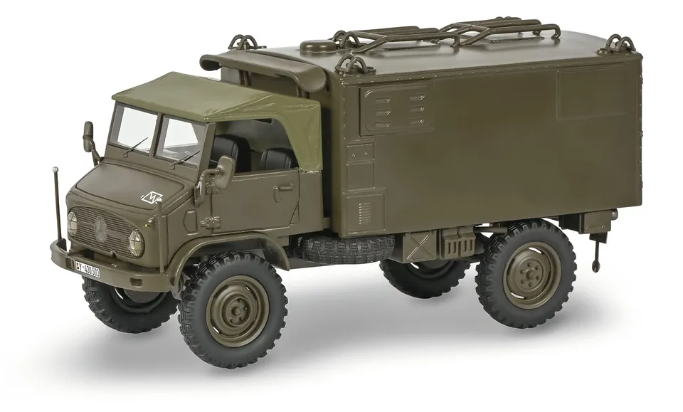 schuco-unimog-404-s-koffer-modellauto-1-35-oliv-limited-edition-500 image 1
