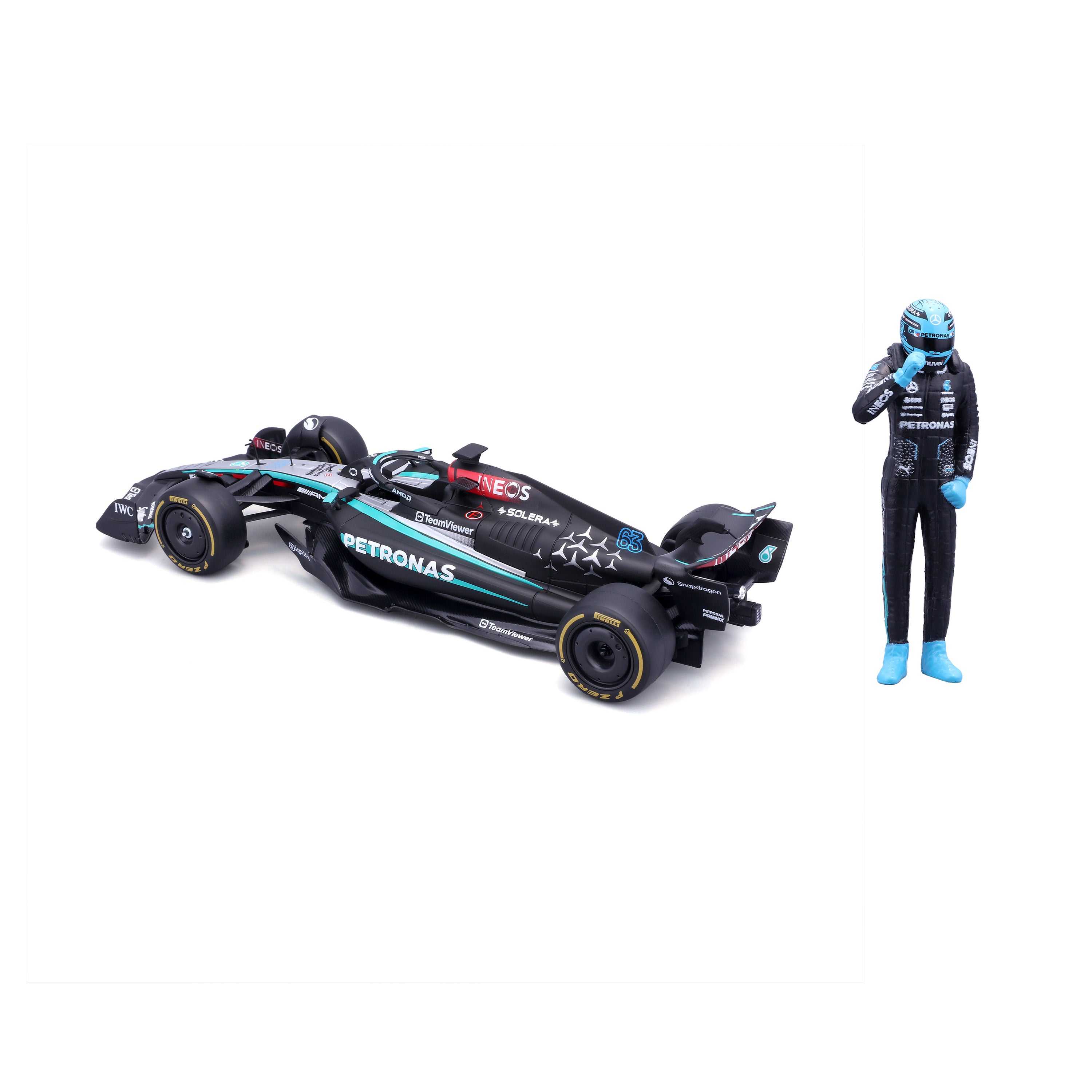 bburago-f1-mercedes-amg-w15-modellauto-1-24-russell-63 image 5