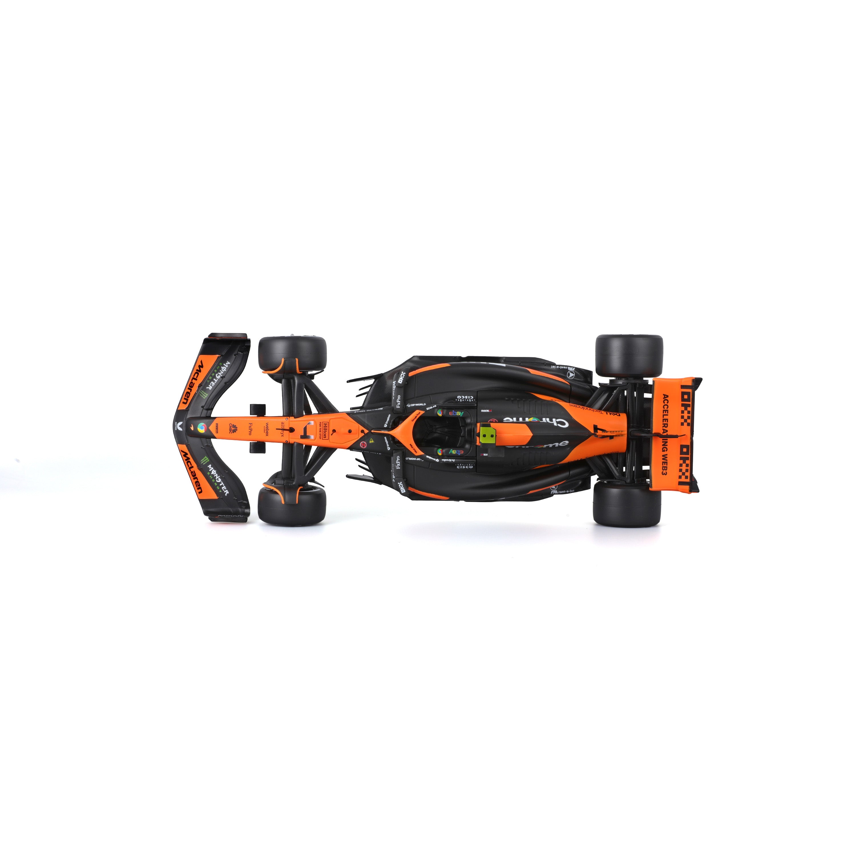 bburago-f1-mclaren-mcl38-norris-4-modellauto-1-24-papaya-mit-fahrer image 7