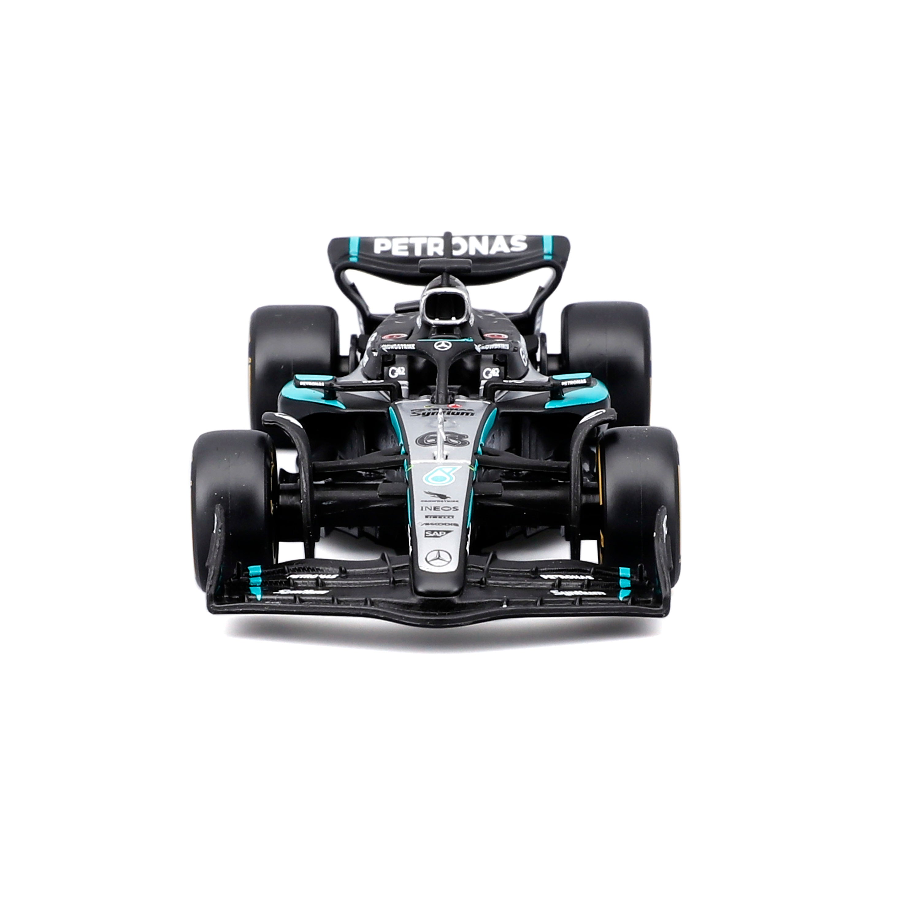 bburago-formula-1-mercedes-w16-63-russell-modellauto-1-43-silber image 3