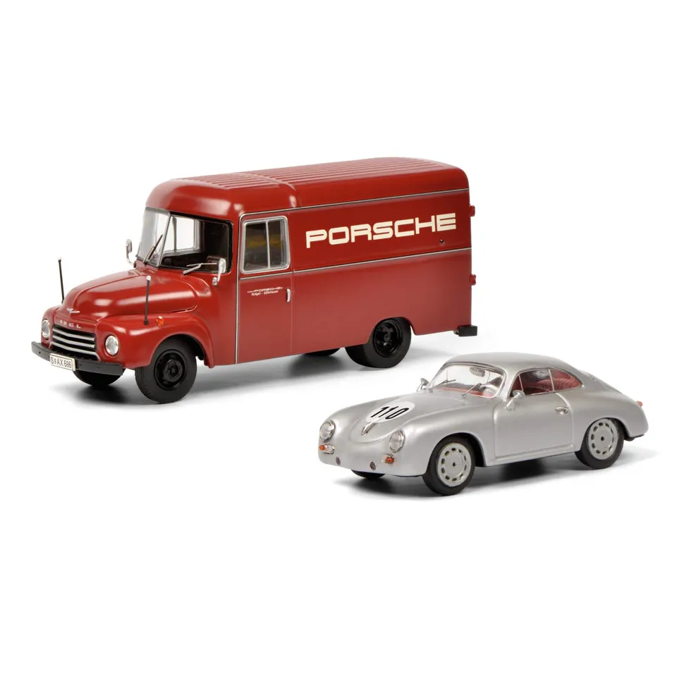 schuco-edition-opel-blitz-porsche-356-set-modellauto-1-43 image 1