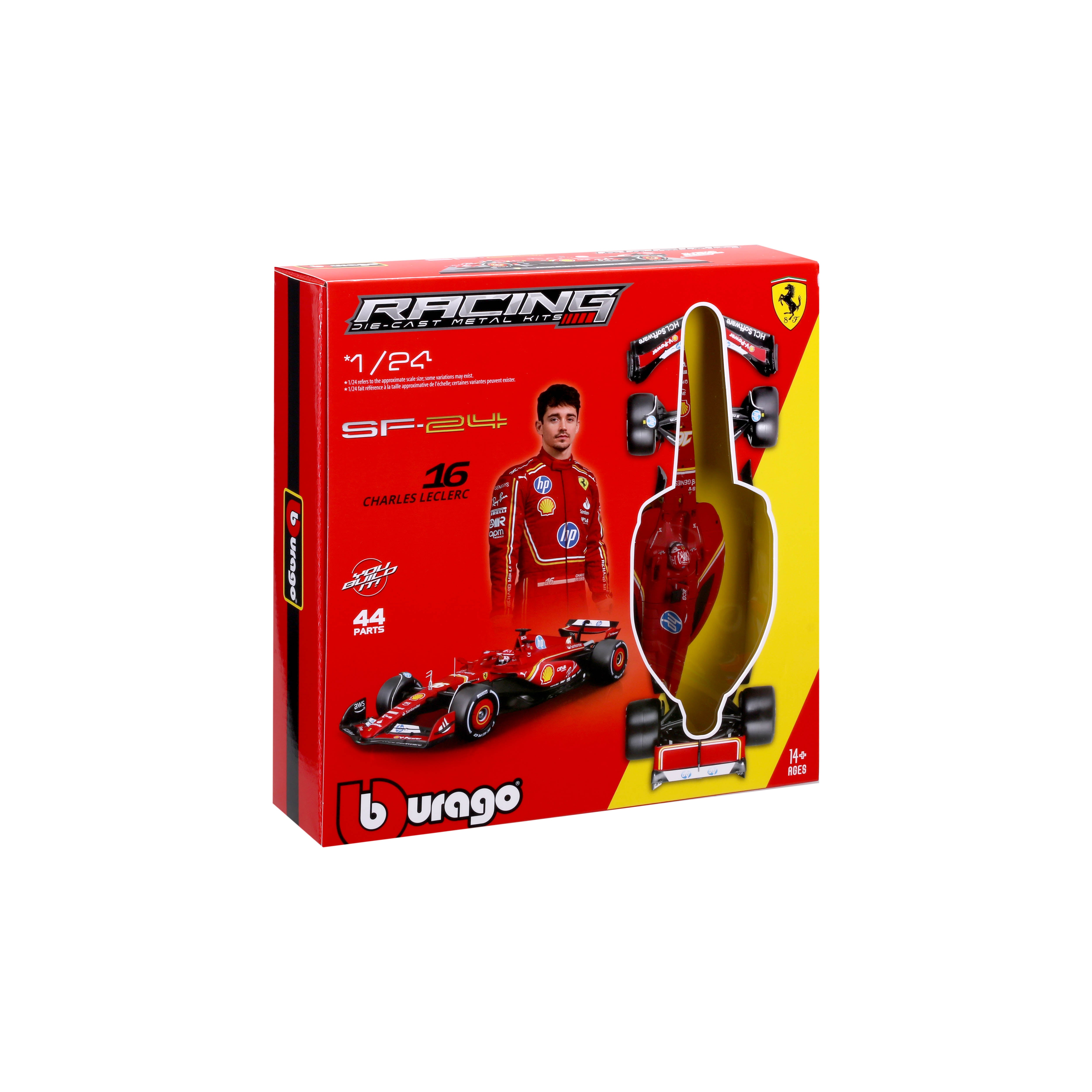 bburago-model-kit-ferrari-sf-24-leclerc-bausatz-1-24-45-teile image 1