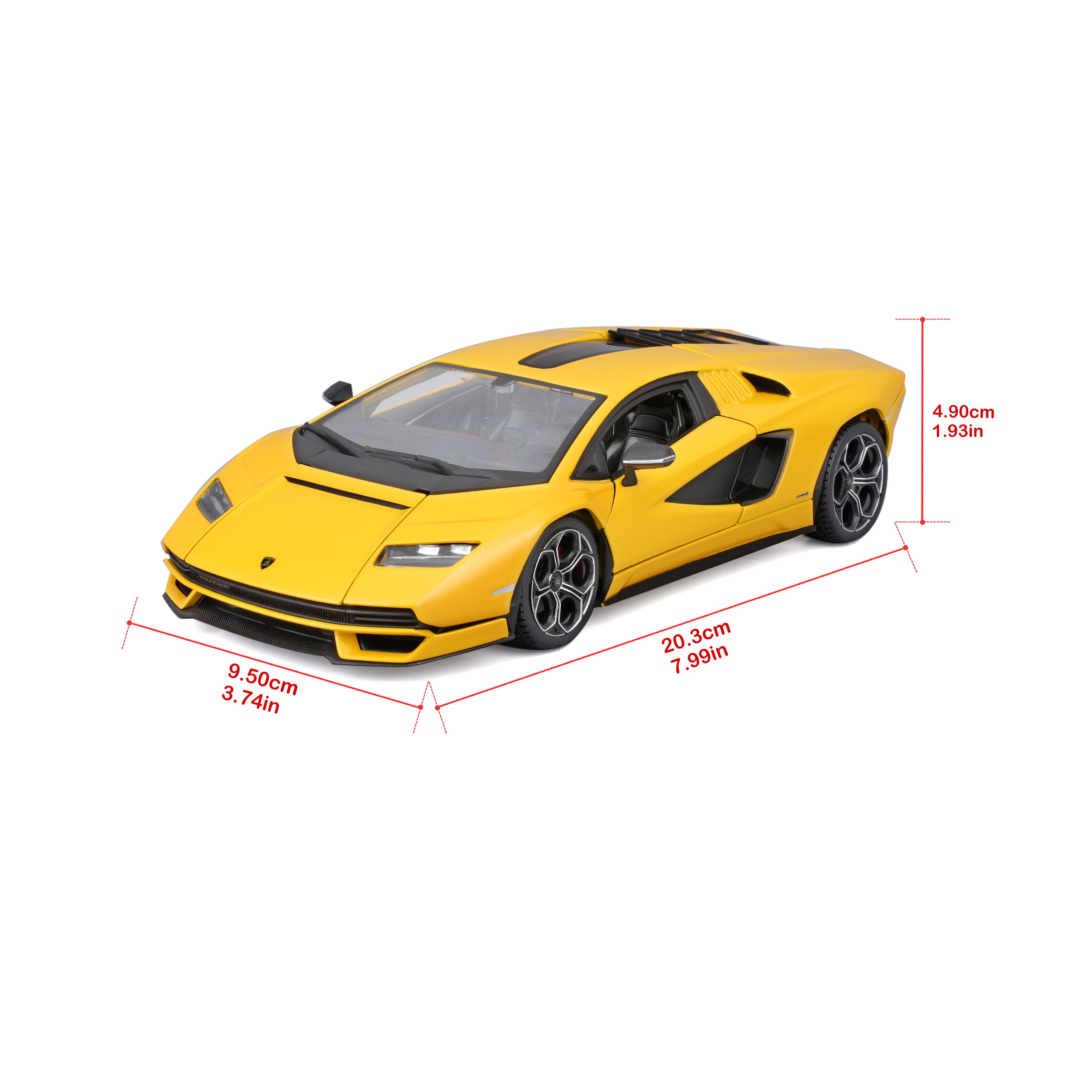 bburago-model-kit-lamborghini-countach-bausatz-1-24-gelb-35-teile image 5