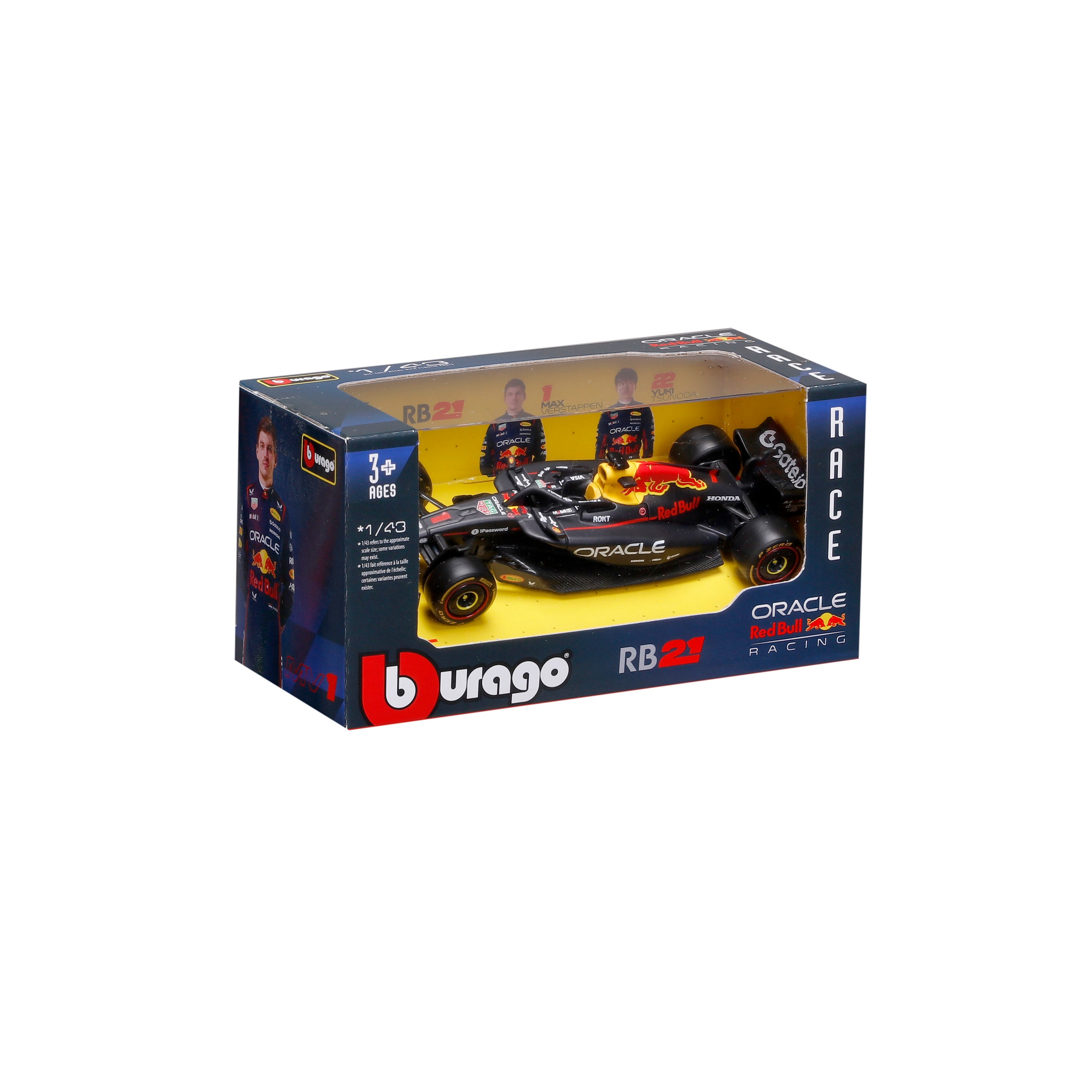 bburago-formula-1-red-bull-rb21-modellauto-1-43-verstappen-2 image 2