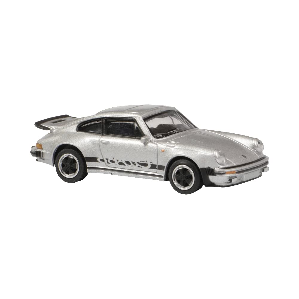 schuco-edition-porsche-911-3-0-turbo-modellauto-1-64-silber image 3