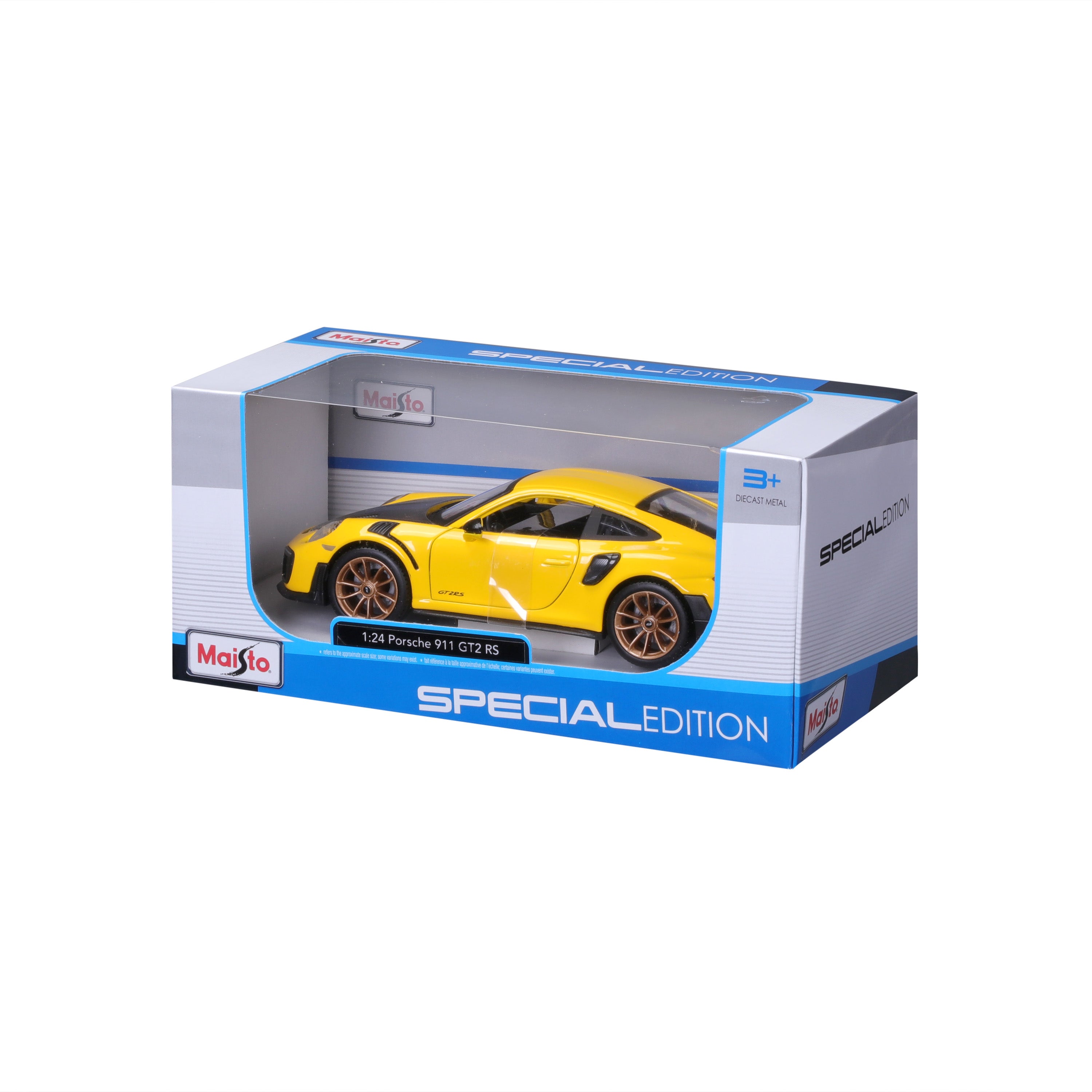 bburago-street-cars-porsche-911-gt2-rs-modellauto-1-24-gelb image 8