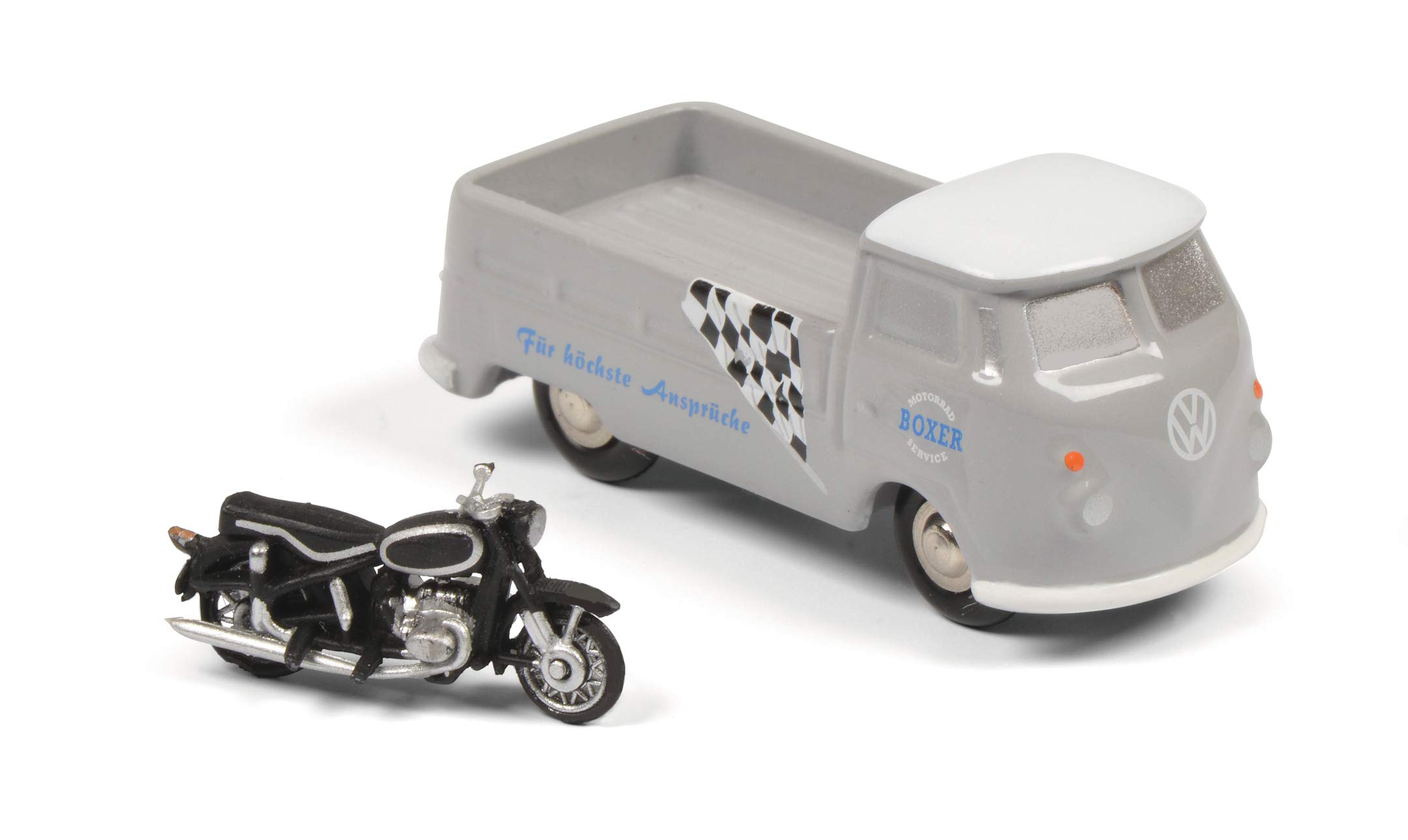 schuco-piccolo-vw-t1-motorrad-service-pritsche-grau-limitiert image 2