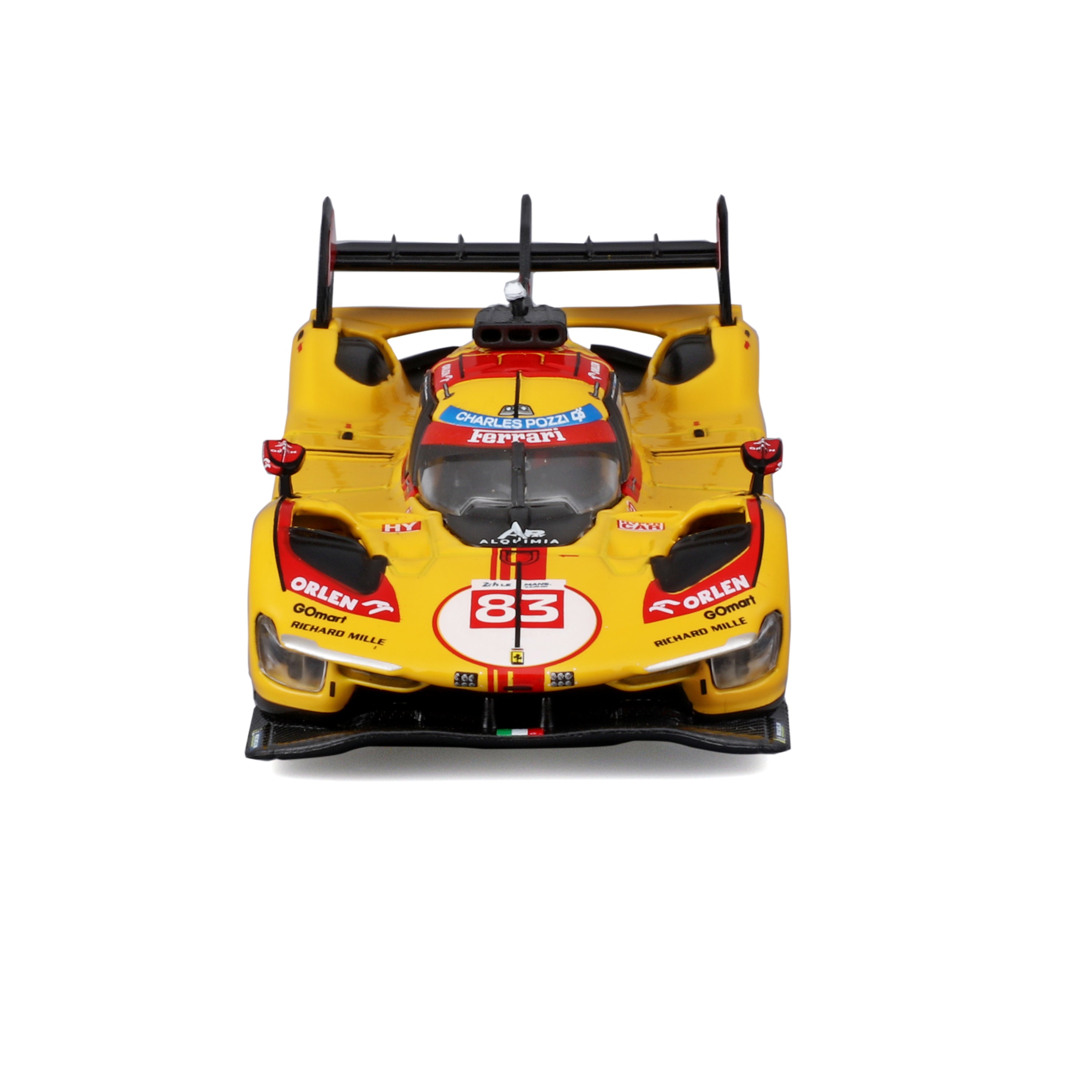 bburago-racing-ferrari-499p-83-modellauto-1-43-mit-vitrine-rot image 3