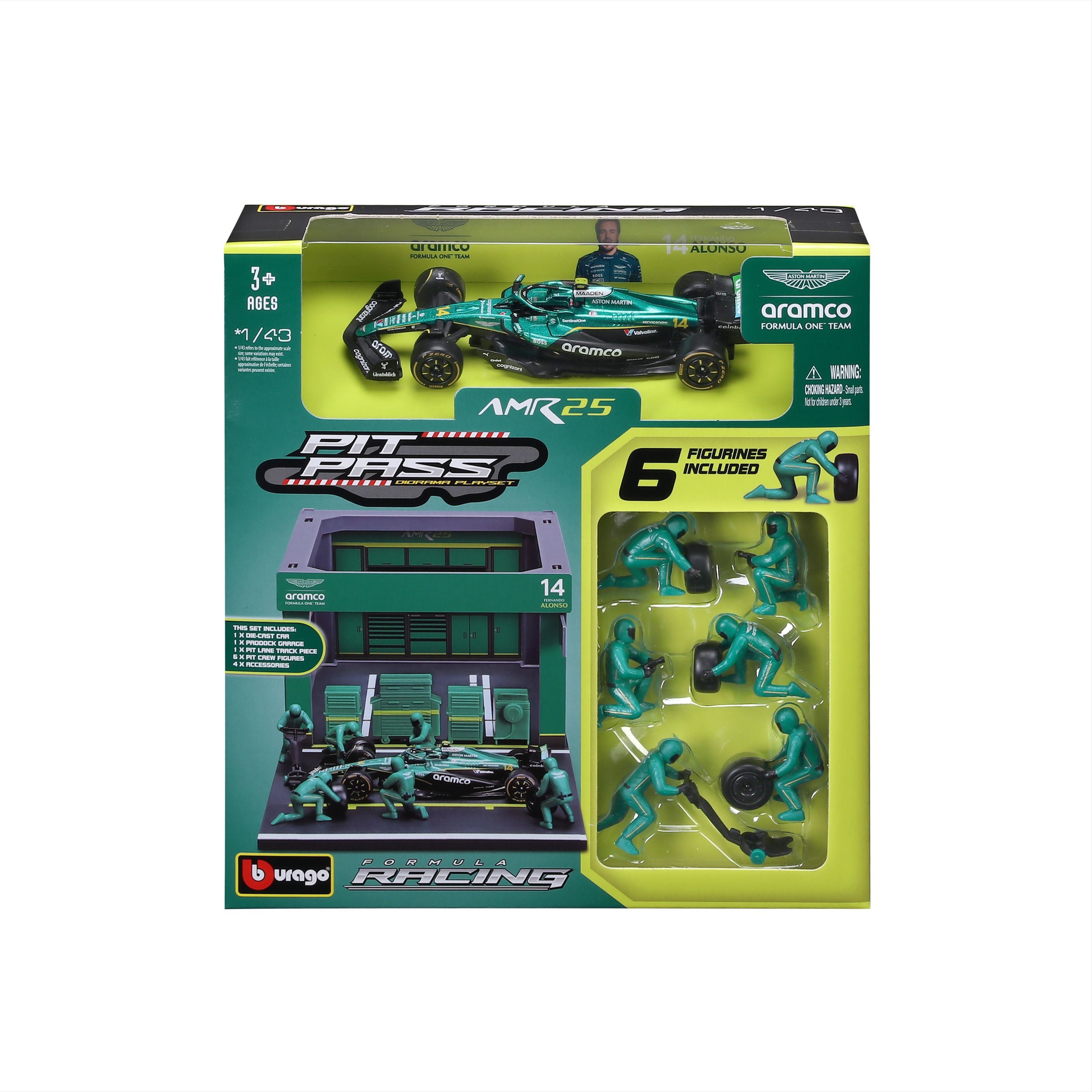 bburago-formula-1-pit-stop-aston-martin-amr25-modell-1-43 image 5