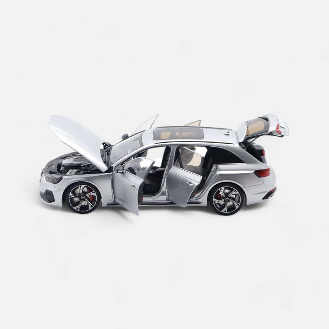 nzg-audi-rs4-avant-2020-modellauto-1-18-silber-mit-lenkung image 3