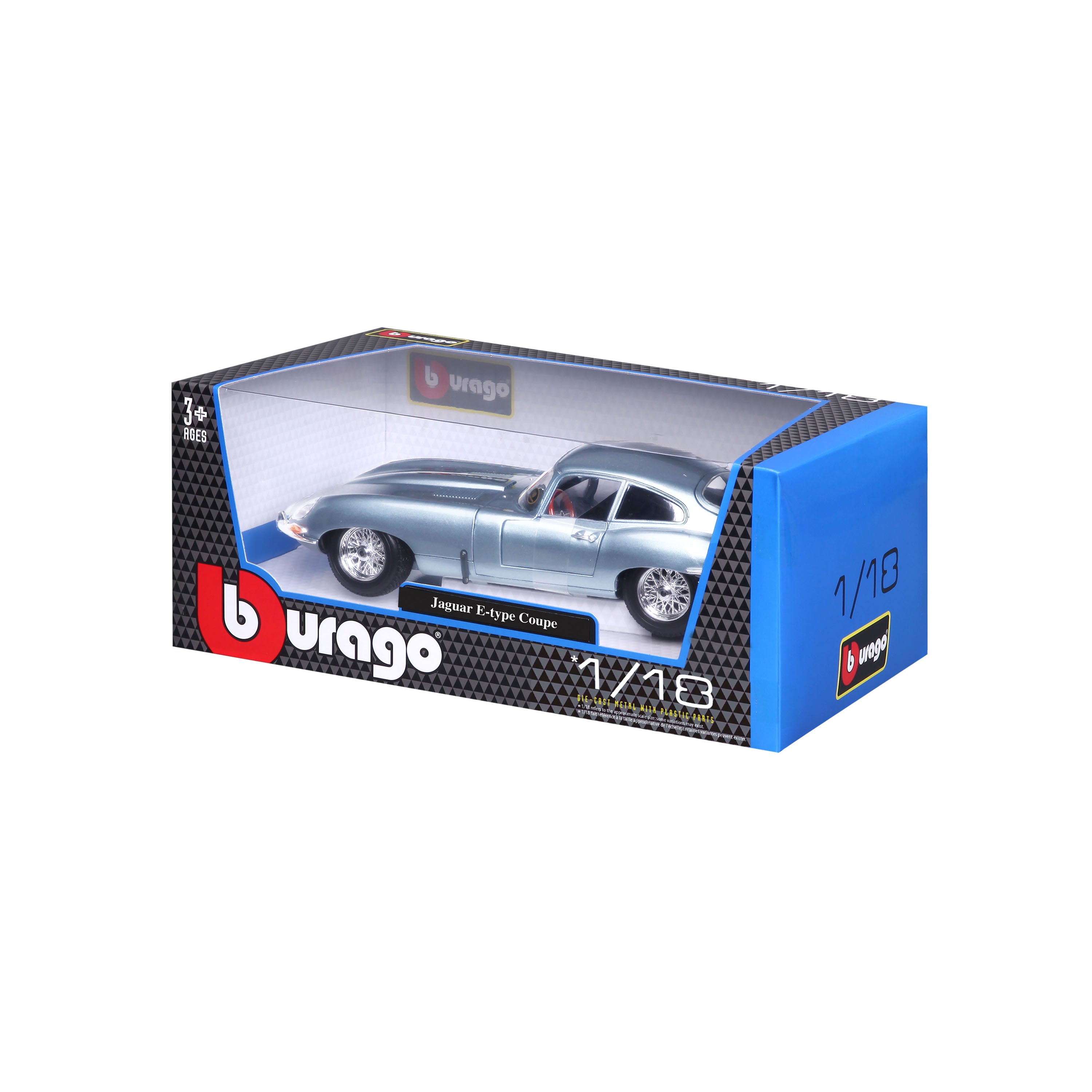 bburago-jaguar-e-type-coup-modellauto-1-18-hellblau-metallic image 8