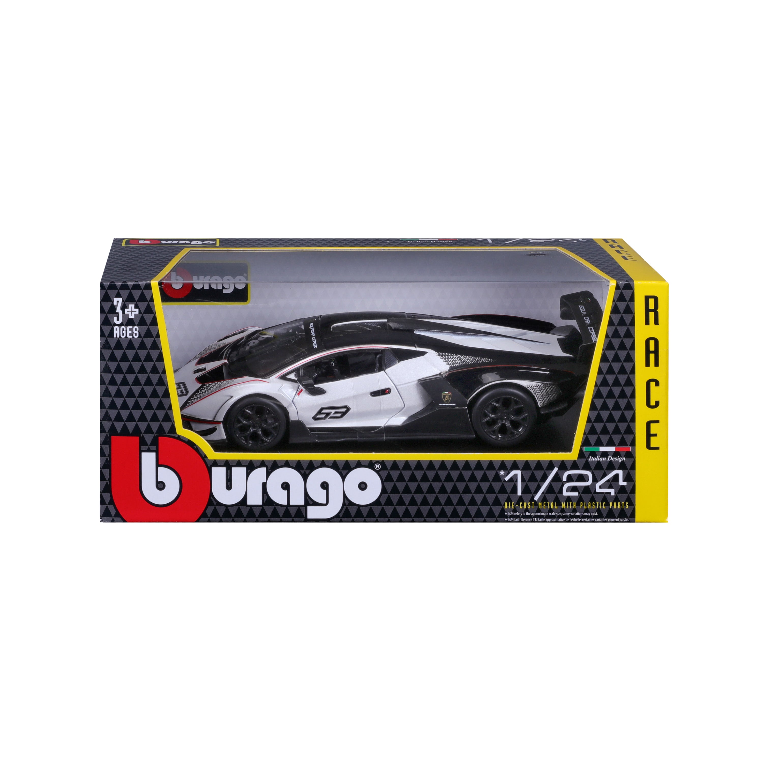 bburago-racing-lamborghini-essenza-scv12-modellauto-1-24-wei-schwarz image 7