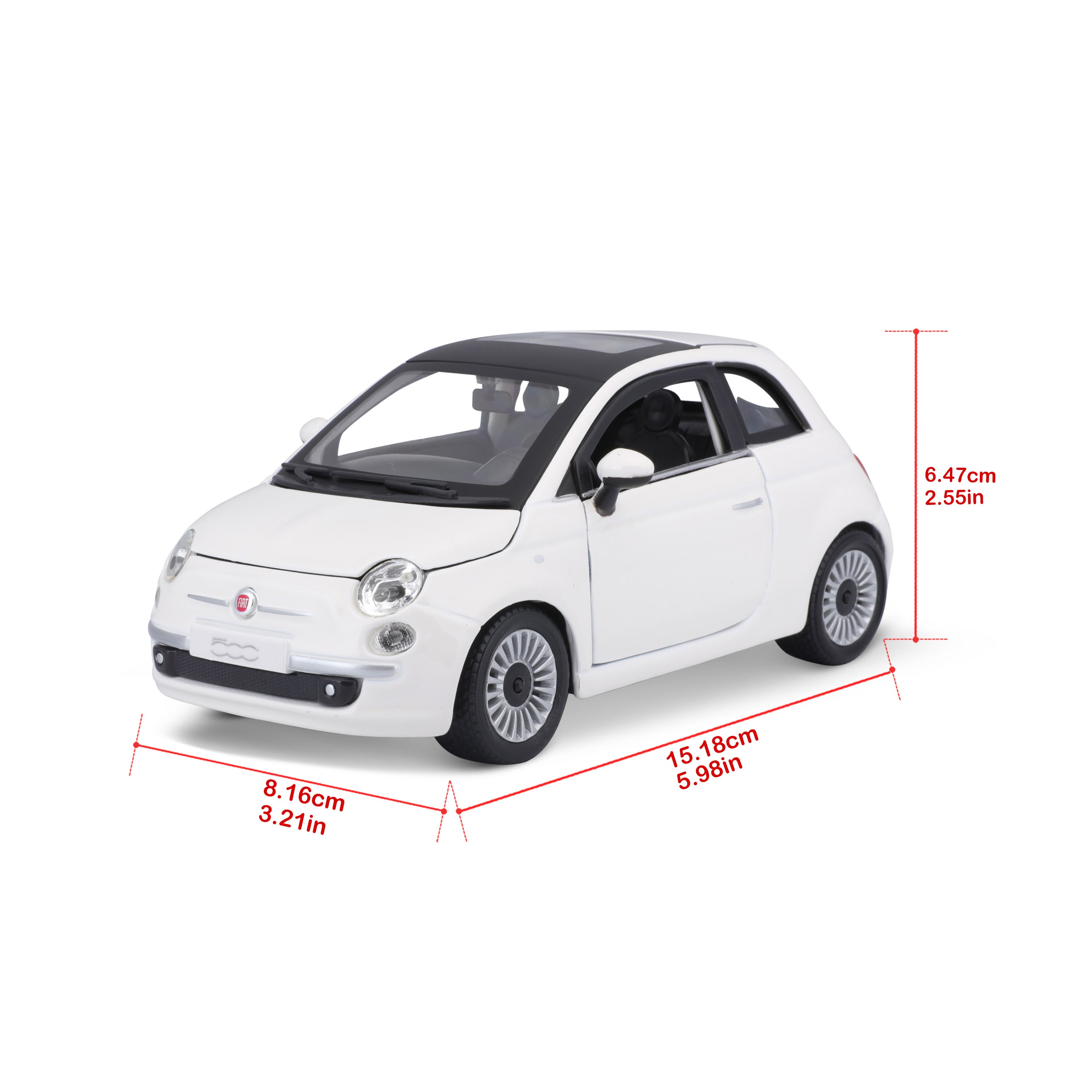 bburago-street-cars-fiat-500-2007-modellauto-1-24-wei image 6
