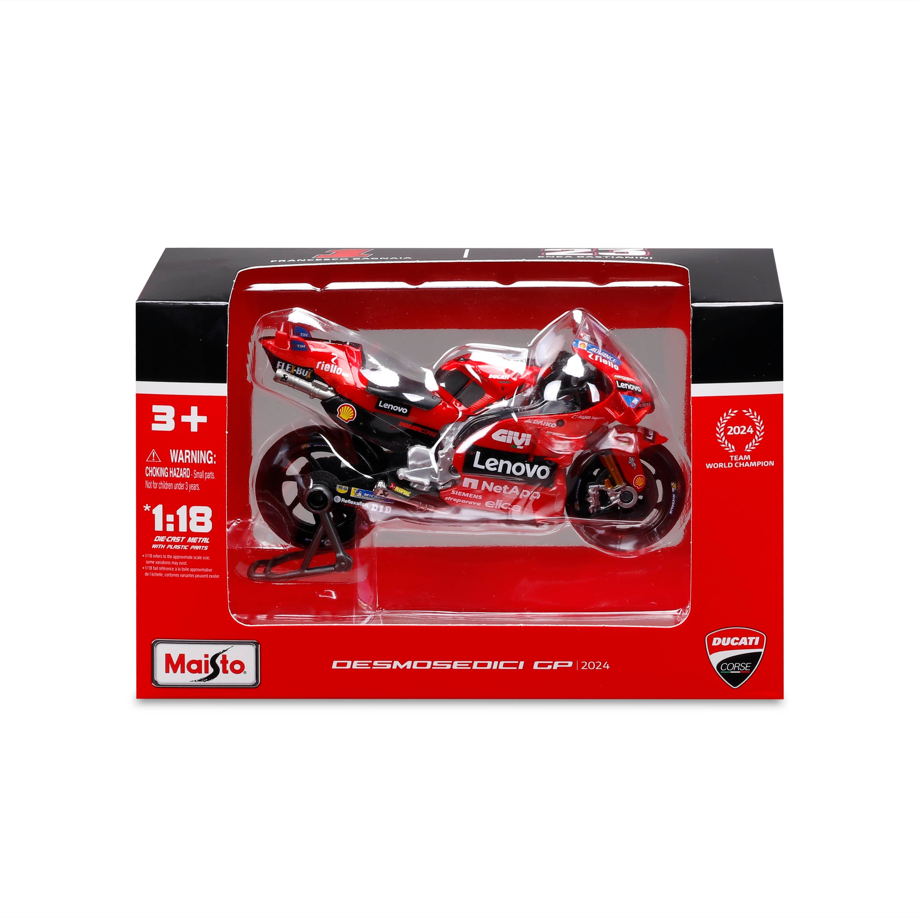 bburago-motorcycles-ducati-lenovo-2024-modellmotorrad-1-18-bagnaia image 2
