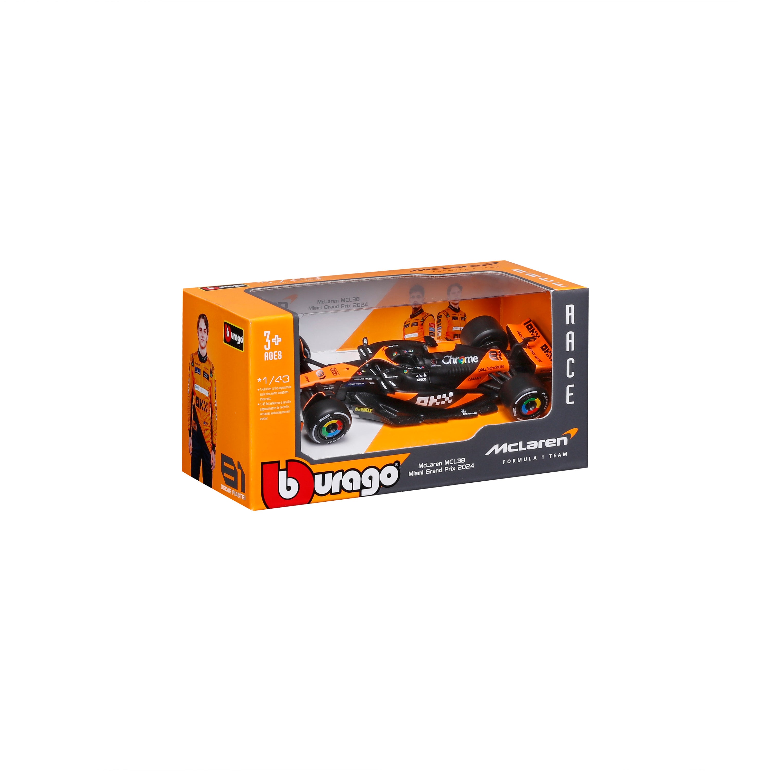 bburago-formula-1-mclaren-mcl38-81-modellauto-1-43-papaya image 2