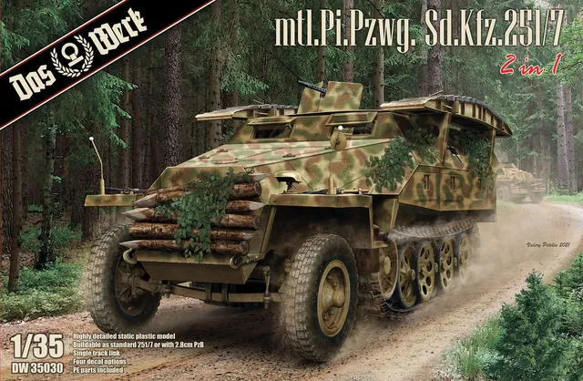 das-werk-dw35030-sd-kfz-251-7-ausf-d-1-35-modellbausatz image 1