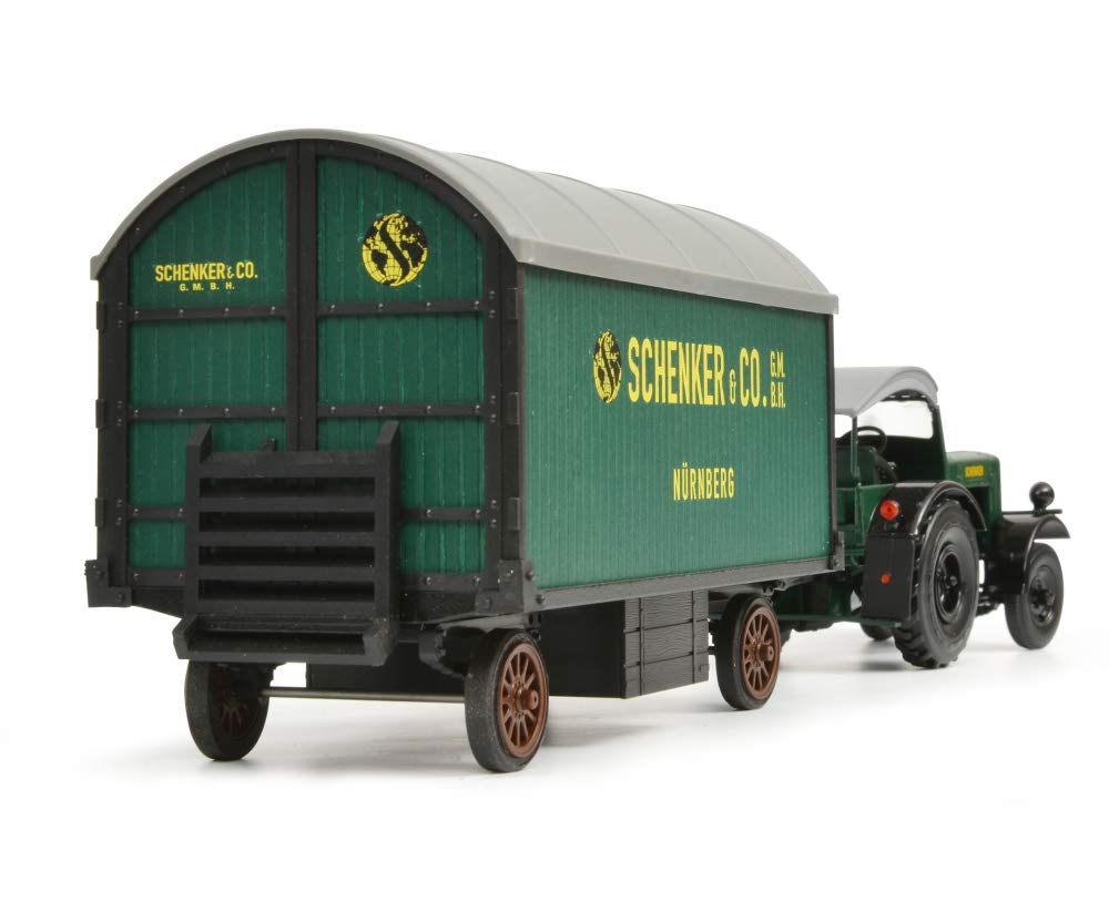 schuco-edition-deutz-f3-schenker-traktor-mit-anh-nger-1-32-gr-n image 4