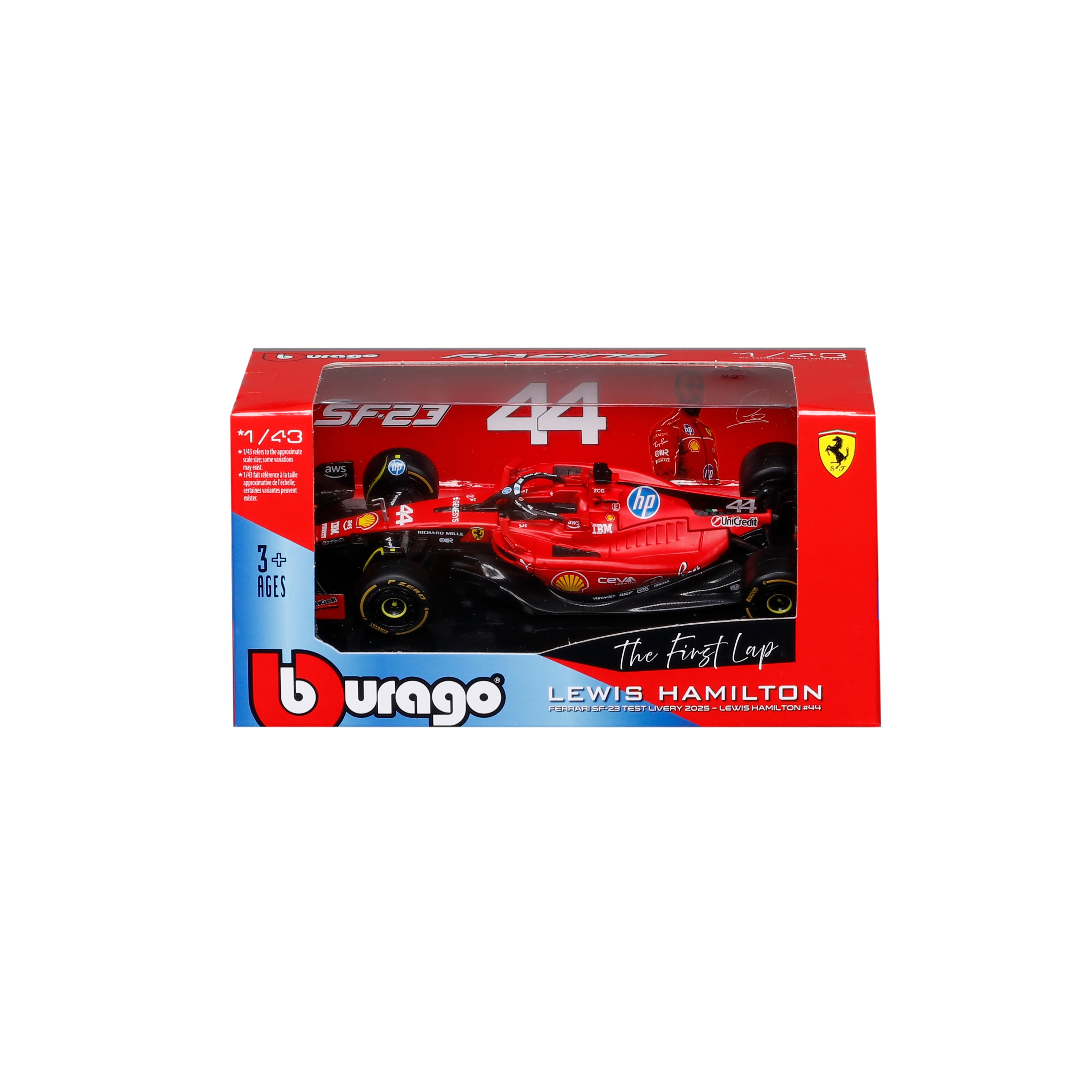 bburago-f1-ferrari-sf-23-hamilton-44-modellauto-1-43-rot image 2