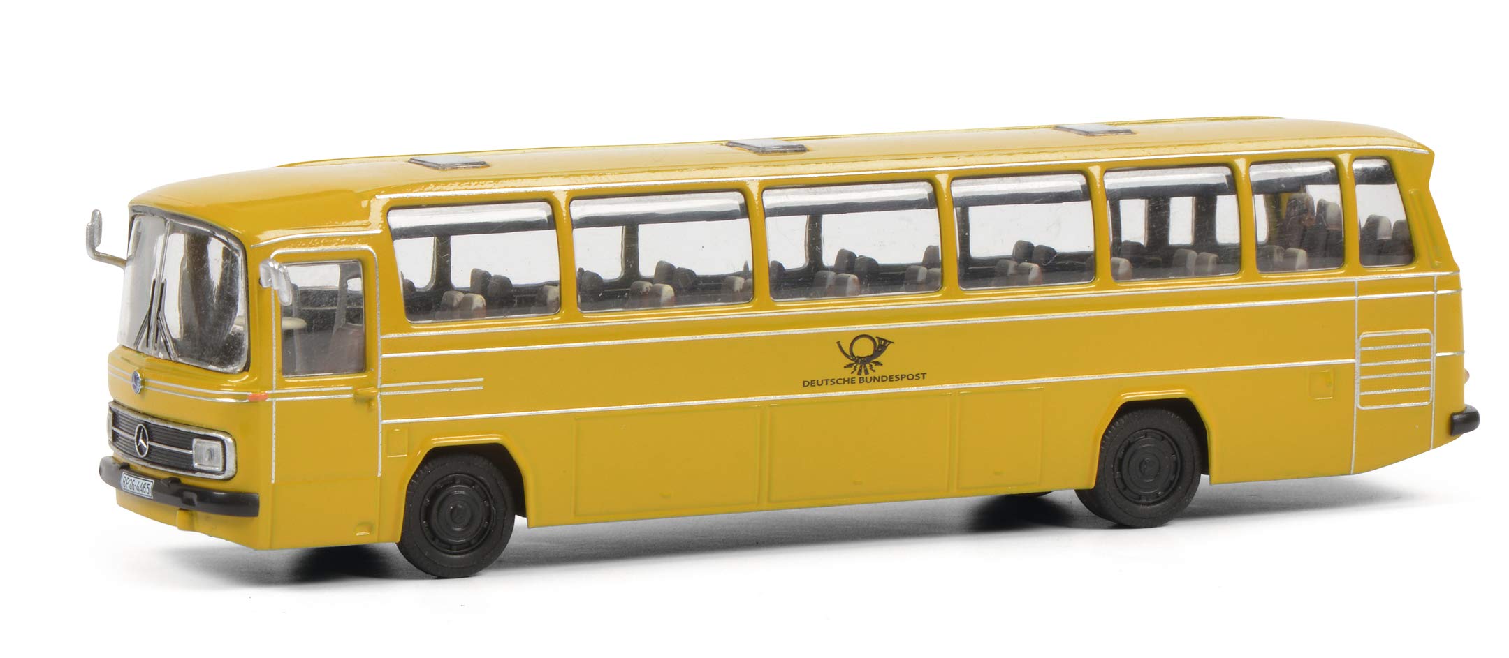 schuco-edition-mercedes-o302-post-bus-modellauto-gelb-1-87 image 1