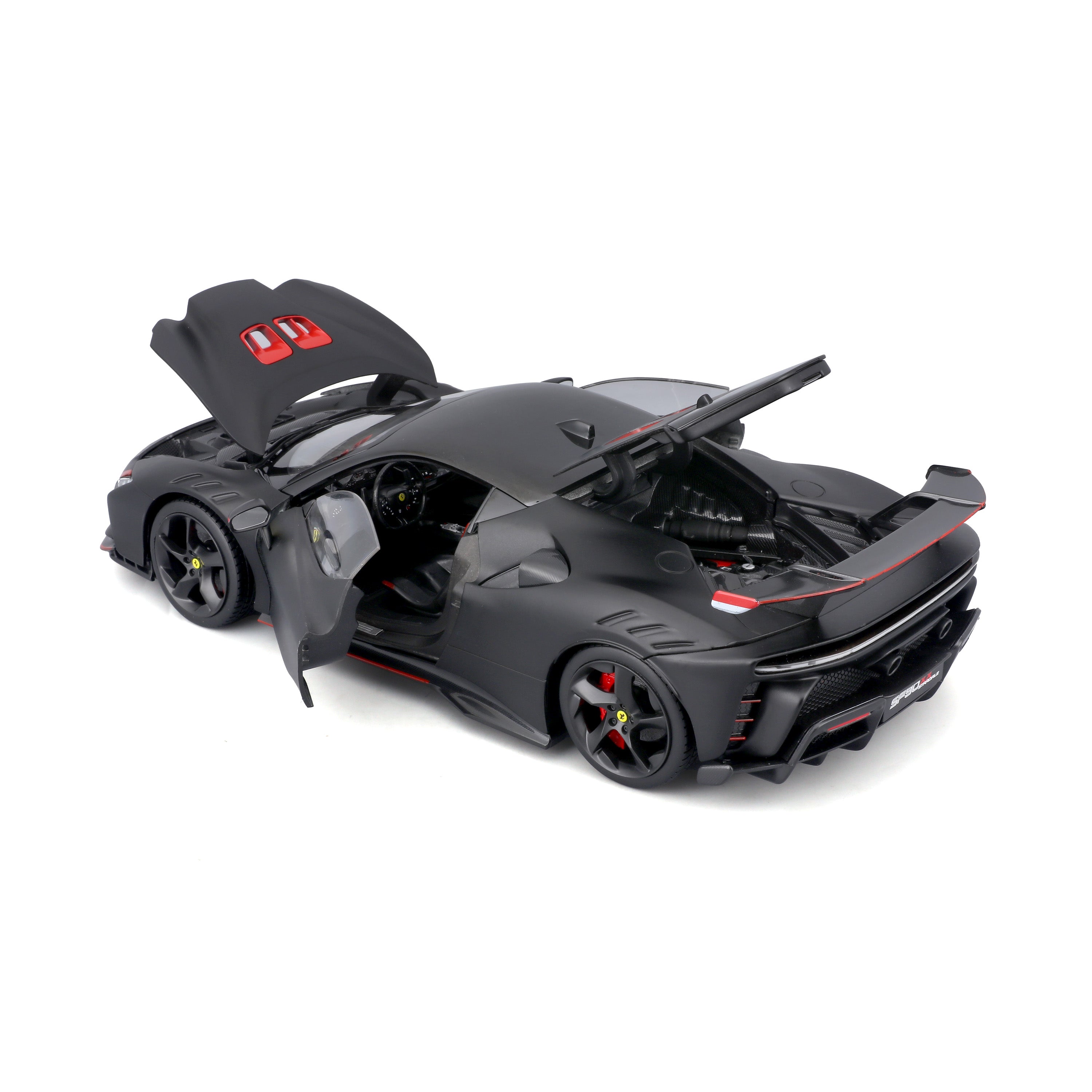 bburago-street-cars-ferrari-sf90xx-modellauto-1-18-schwarz-matt image 5