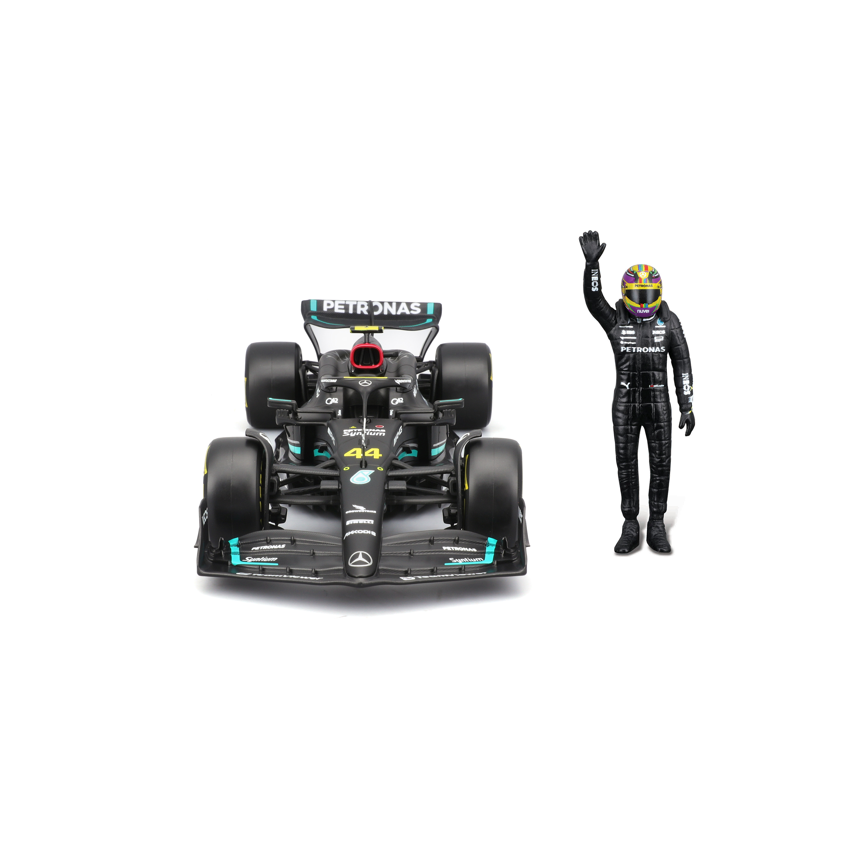 bburago-formula-1-mercedes-w14-44-modellauto-1-24-mit-fahrer image 5
