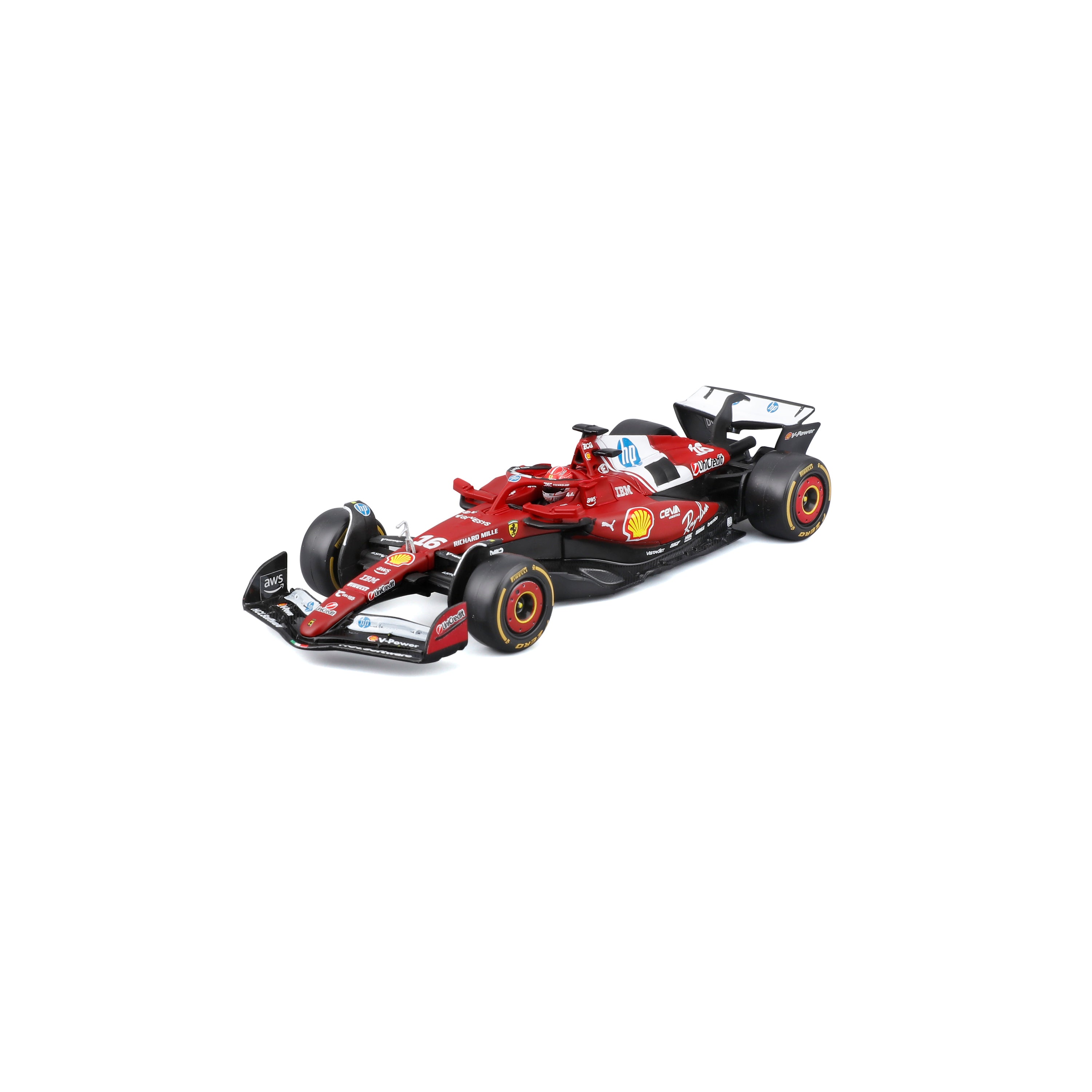 bburago-f1-ferrari-sf-25-16-modellauto-1-43-leclerc-vitrine image 3