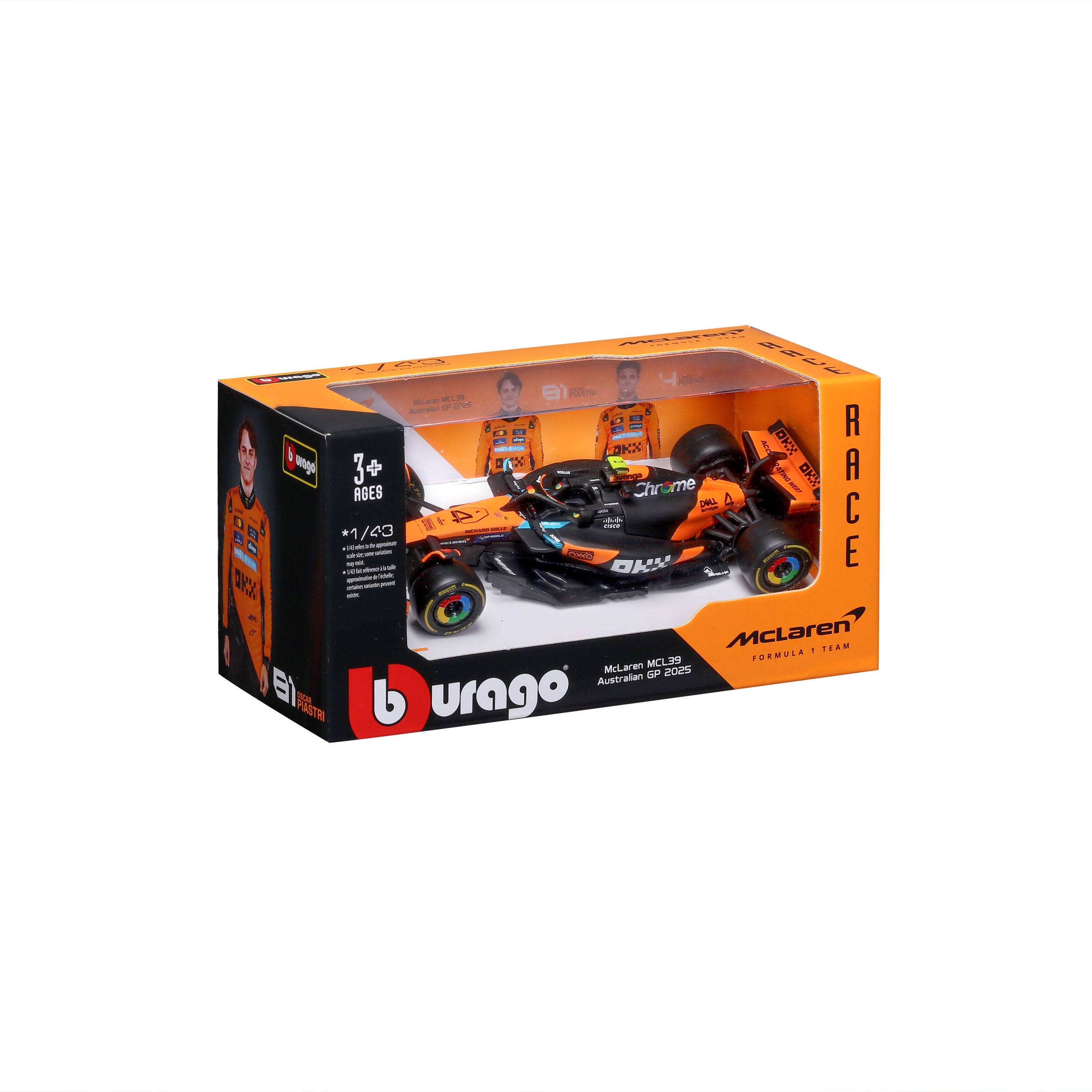 bburago-formula-1-mclaren-mcl39-norris-4-modellauto-1-43 image 2