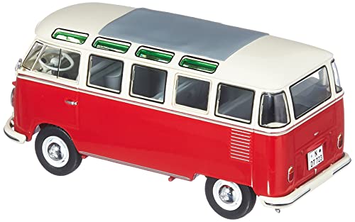 schuco-vw-t1-samba-modellauto-1-32-rot-beige-bulli image 6
