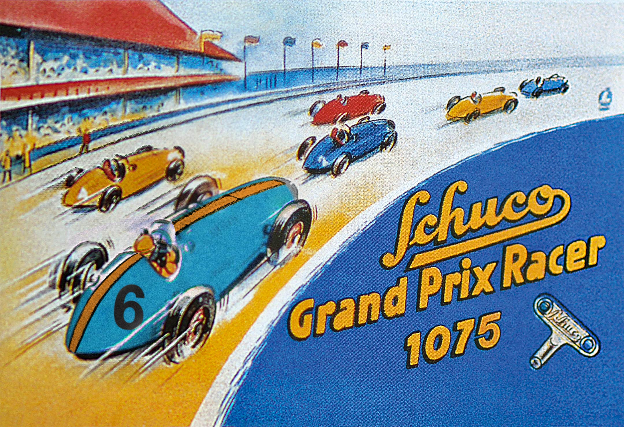 schuco-classic-grand-prix-racer-bs-6-blechauto-blau-orange image 4