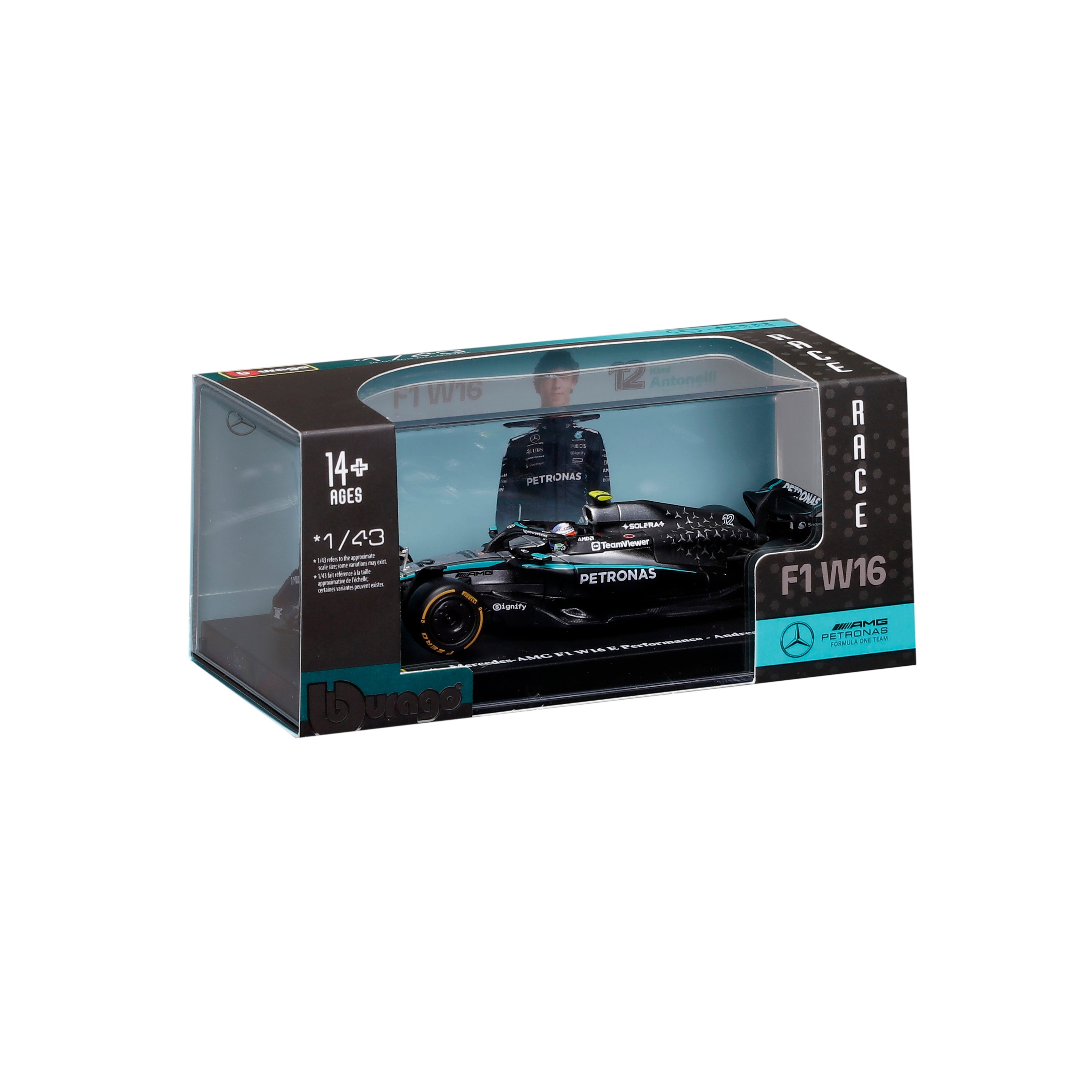 bburago-formula-1-mercedes-w16-modellauto-1-43-antonelli image 2