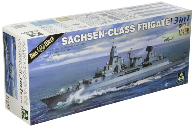 das-werk-1-350-tak6001-sachsen-fregatte-schiffsmodell-3in1 image 1
