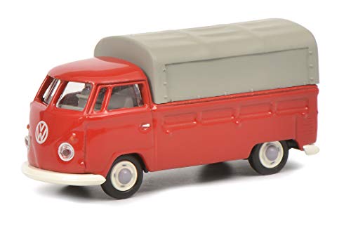 schuco-edition-vw-t1-pritsche-plane-1-87-modellauto-rot image 3