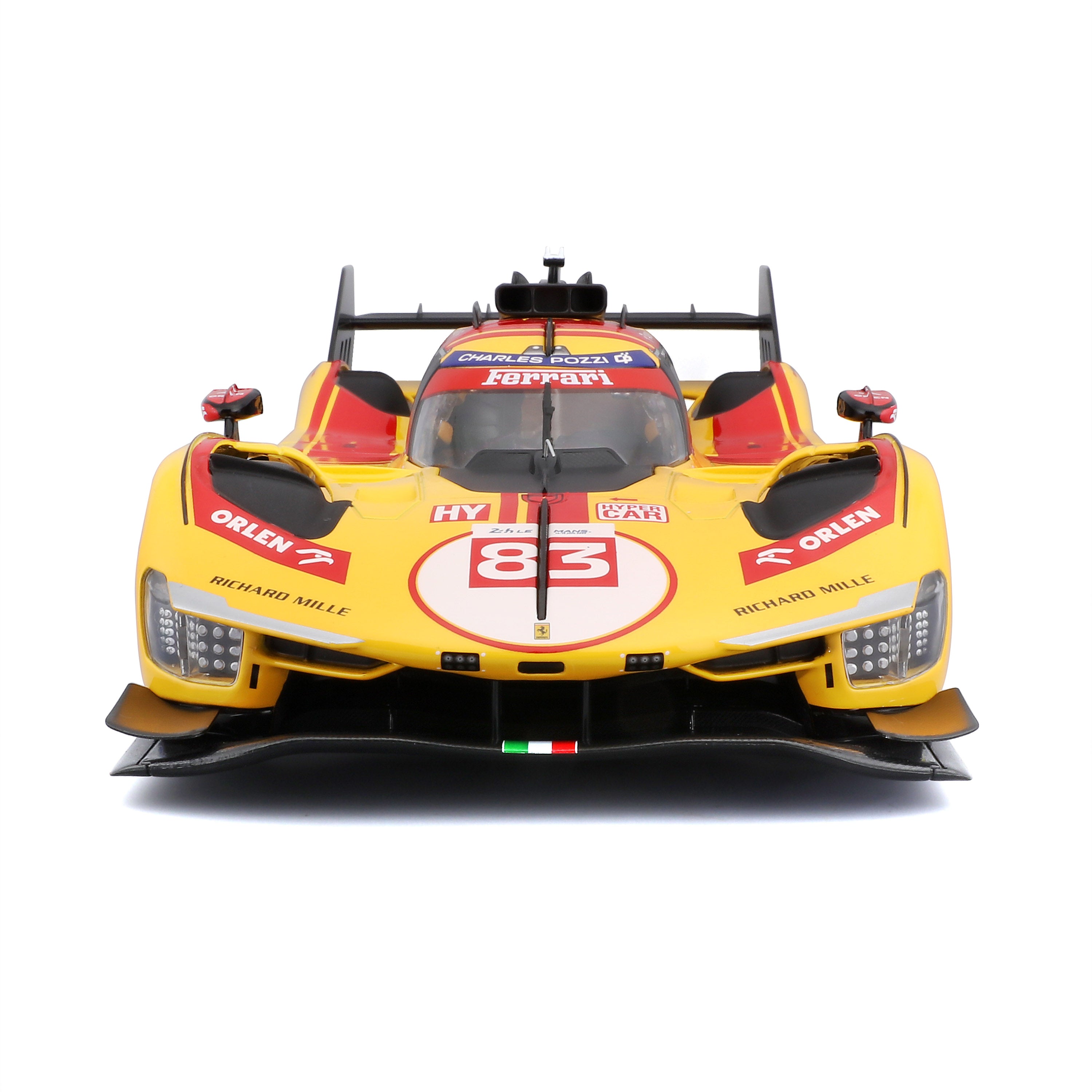 bburago-racing-ferrari-499p-83-modellauto-1-18-hypercar-gelb image 3