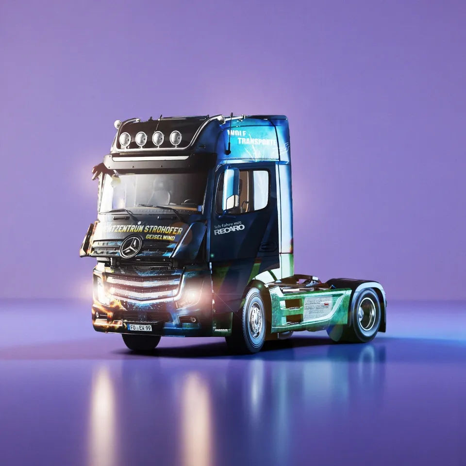 nzg-mercedes-actros-gigaspace-4x2-strohofer-lkw-1-18 image 1