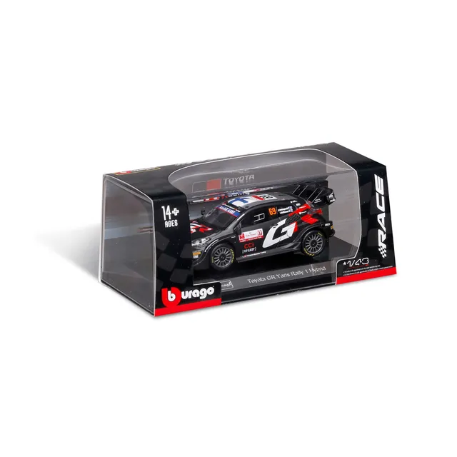 bburago-racing-toyota-gr-yaris-rally1-69-modellauto-1-43-vitrine image 1