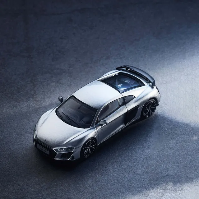 nzg-audi-r8-coup-modellauto-1-64-silber-metallic image 1