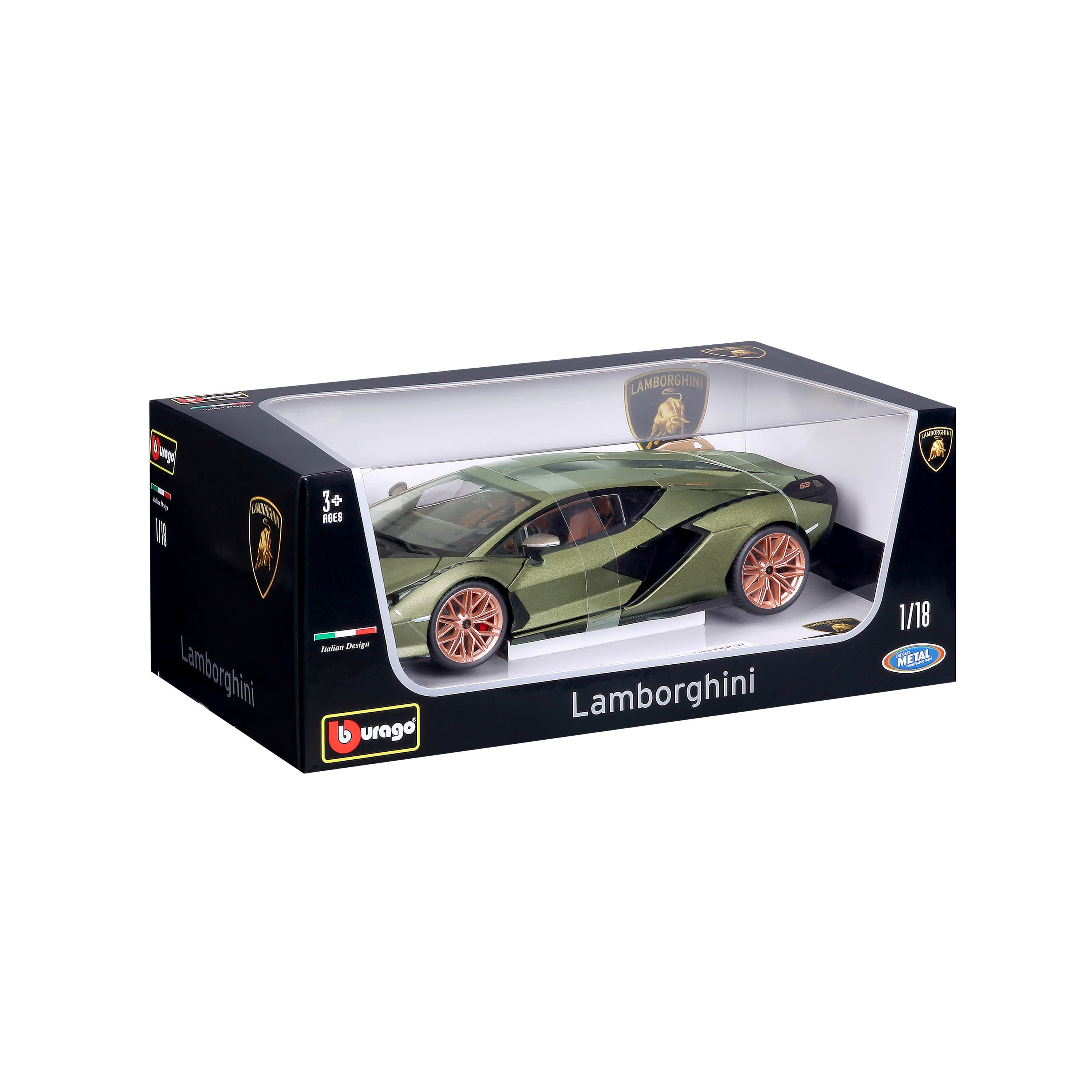 bburago-street-cars-lamborghini-sian-fkp-37-modellauto-1-18-gr-n image 2