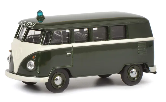 schuco-vw-t1-bus-polizei-modellauto-1-64-metall image 1