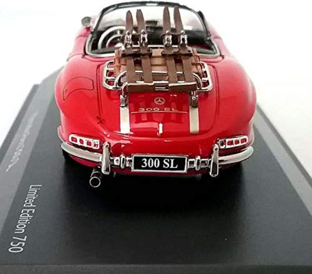 schuco-edition-mercedes-300sl-skiurlaub-modellauto-1-43-rot image 3