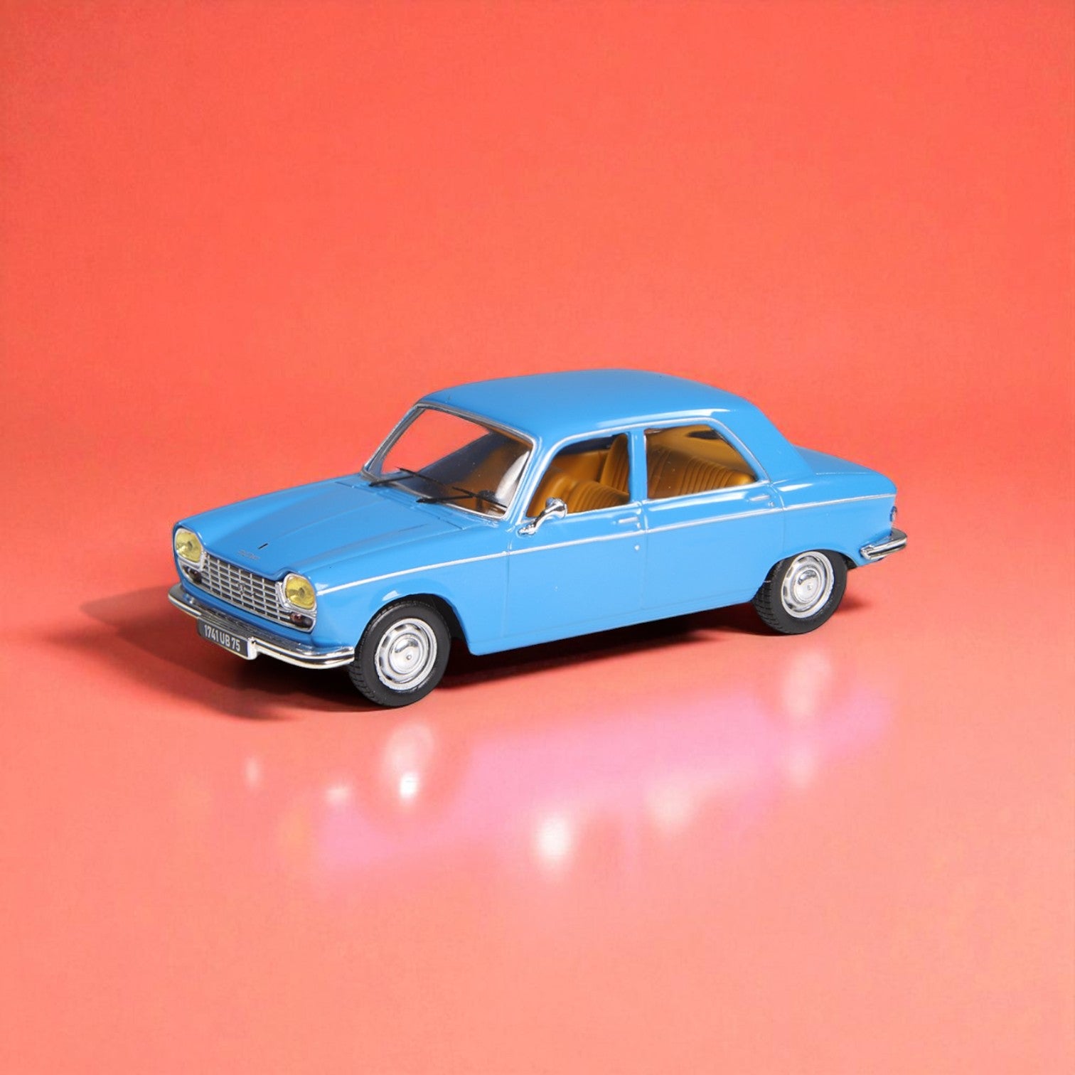 nzg-peugeot-204-1967-oldtimer-modellauto-1-43-blau-limitiert image 1